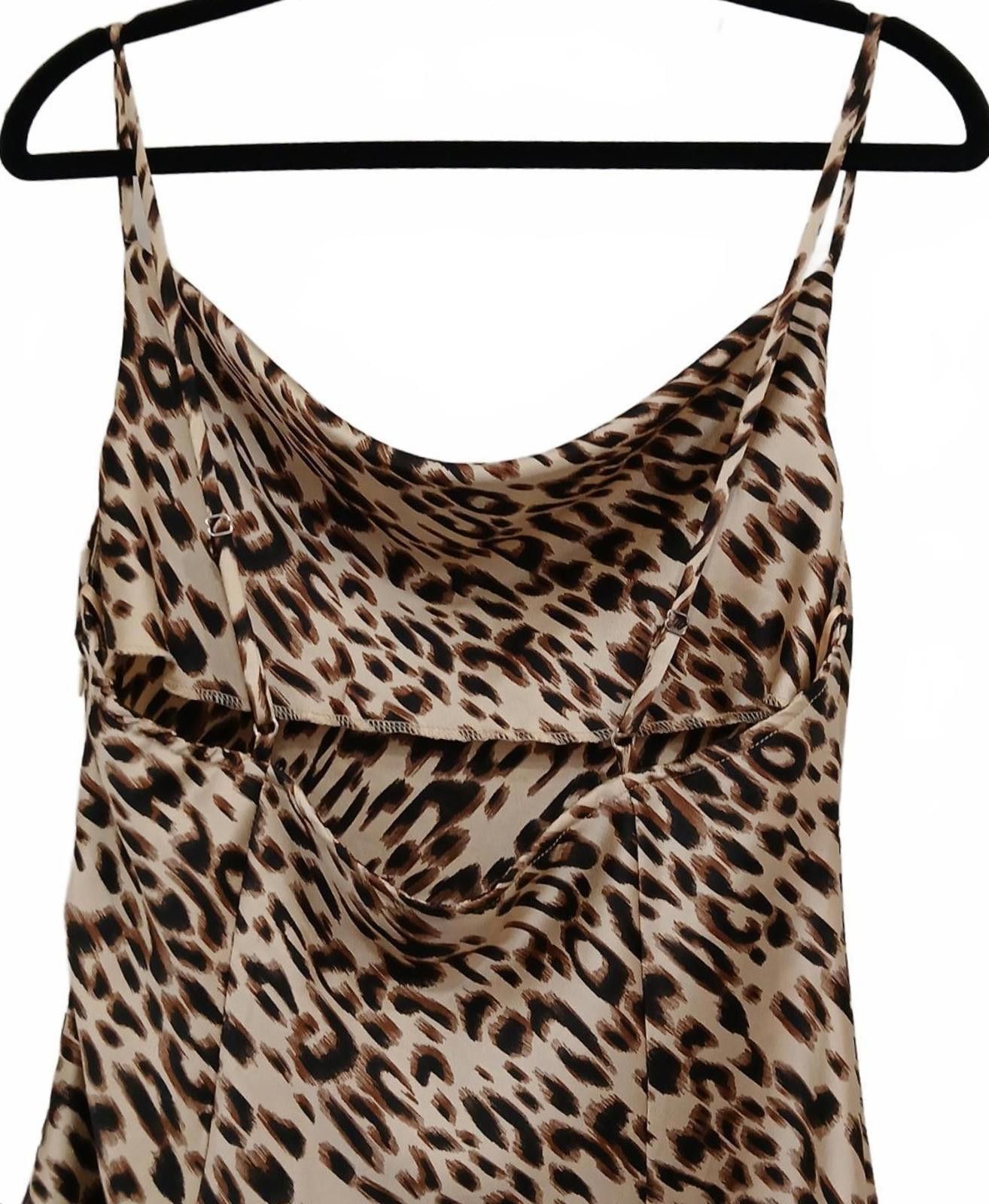 Designer Cotton Candy LA Spaghetti Strap Animal Print Dress Large Size L / US 10 / IT 46 - 6 Thumbnail