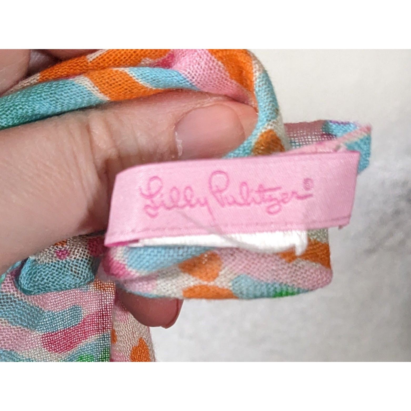 Lilly Pulitzer Lilly Pulitzer Jellies Pink Blue And Orange Jellyfish Scarf Size ONE SIZE - 5 Thumbnail