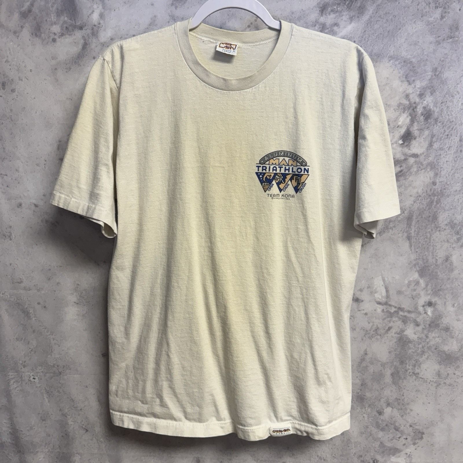 Vintage Vintage 80s Crazy Shirts Kona Triathlon T Shirt Mens Medium Size US M / EU 48-50 / 2 - 3 Thumbnail