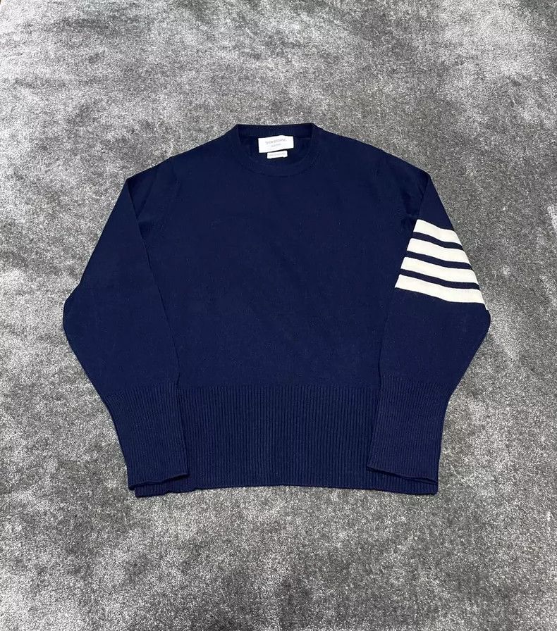 Thom Browne Thom Browne Blue sheep cashmere sweater Size US L / EU 52-54 / 3 - 1 Thumbnail