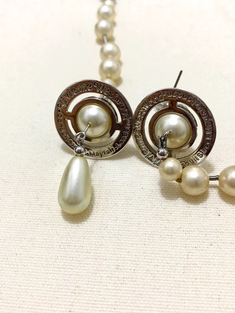 Vivienne Westwood Vivienne Westwood Silver Broken Pearl Earrings Size ONE SIZE - 6 Thumbnail