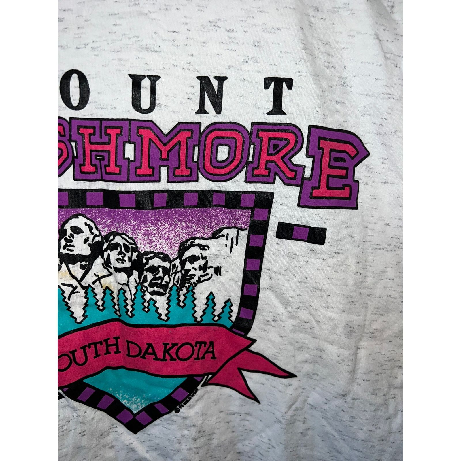 Vintage Vintage Test Print Mount Rushmore White Speckled M Tee Shirt Size US M / EU 48-50 / 2 - 4 Thumbnail