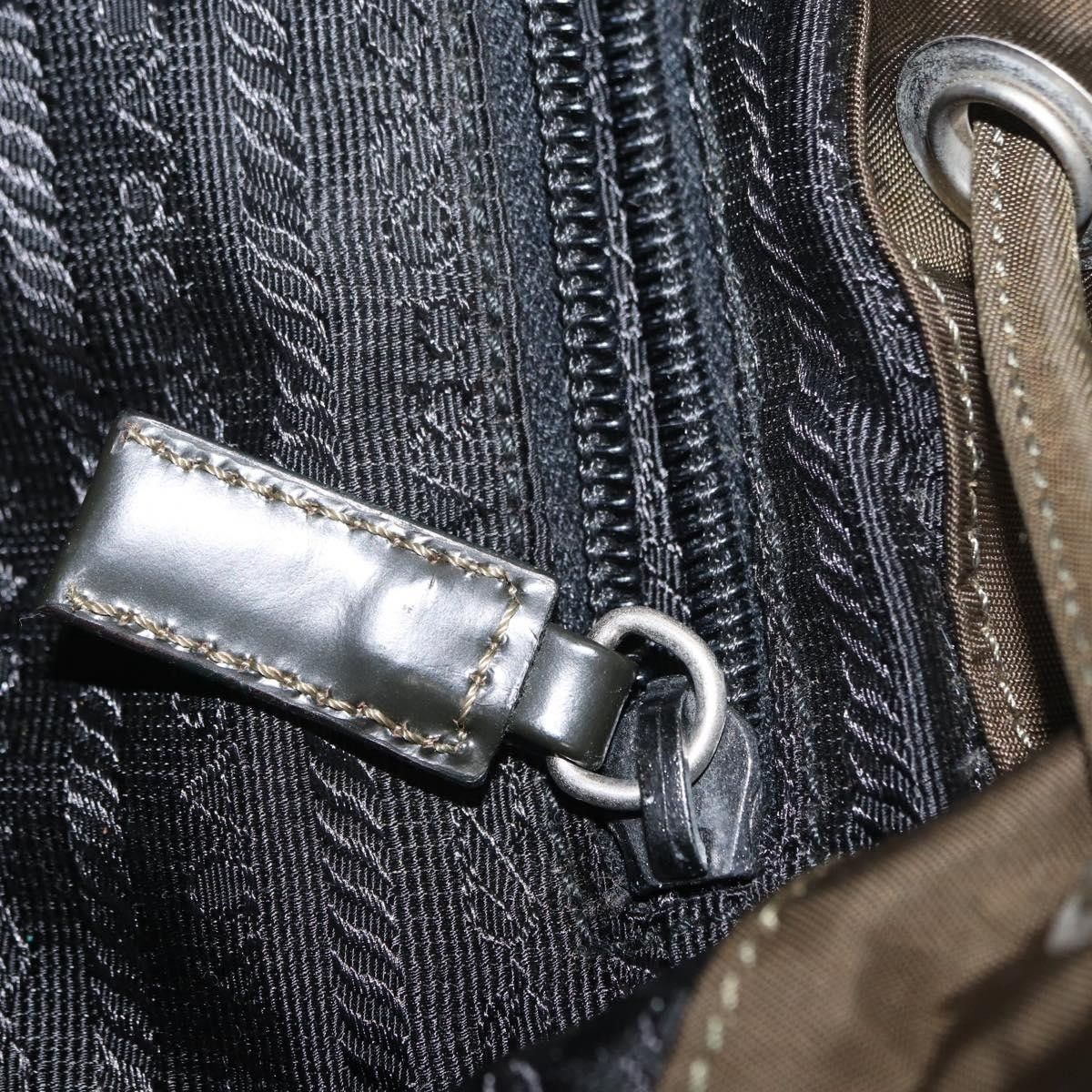 Prada PRADA Backpack Nylon Khaki Silver Auth 168394 - Jerrillo Size ONE SIZE - 23 Thumbnail
