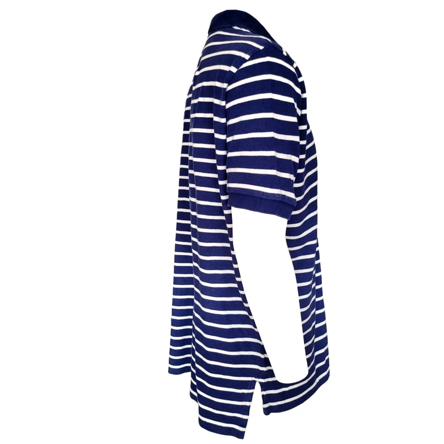 Polo Ralph Lauren Polo Ralph Lauren Polo Shirt - Blue Striped - XL - 100% Cotton - Short Sleeve - Men’s/N/A Size US XL / EU 56 / 4 - 3 Thumbnail