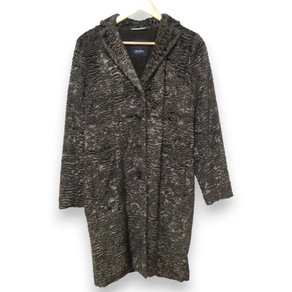 Max Mara MaxMara S Max Mara Astrachan Faux Fur Velvet Coat Others Outerwear DUTY FREE for USA Size ONE SIZE - 1 Thumbnail