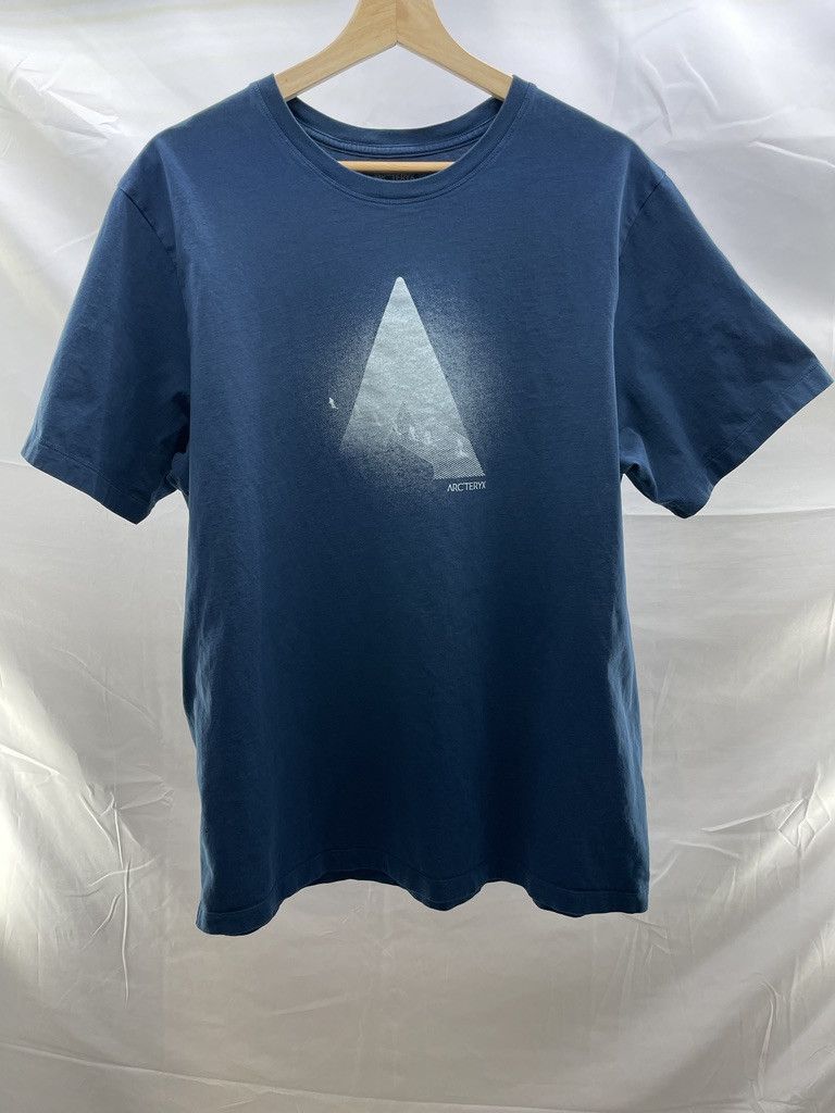 ARCTERYX Touring A Ski Blue Cotton T-Shirt Tee