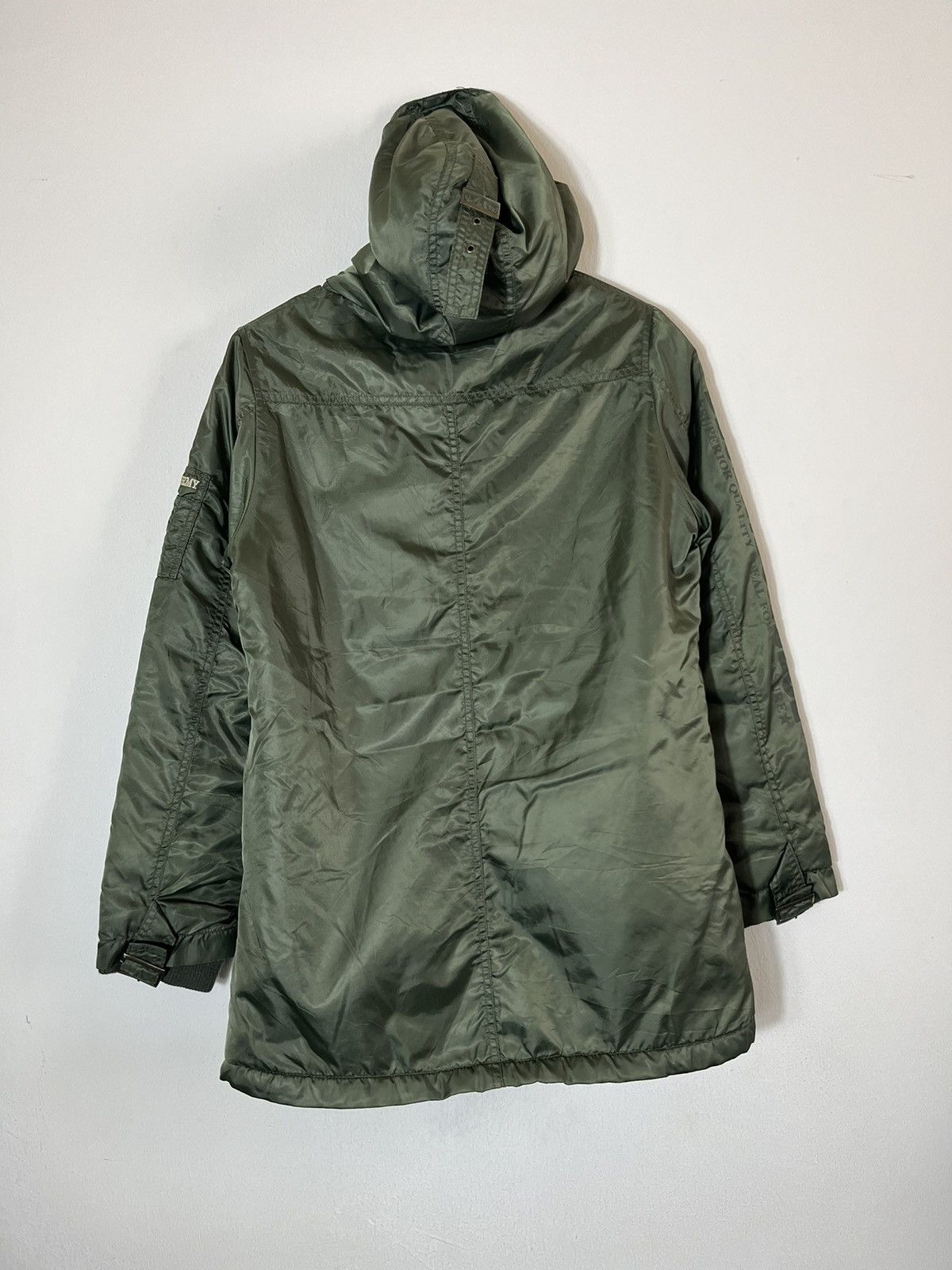 Blue Blue Japan × Japanese Brand Blue Moon Blue Army Jacket Outerwear Fur Hood Size M / US 6-8 / IT 42-44 - 4 Thumbnail