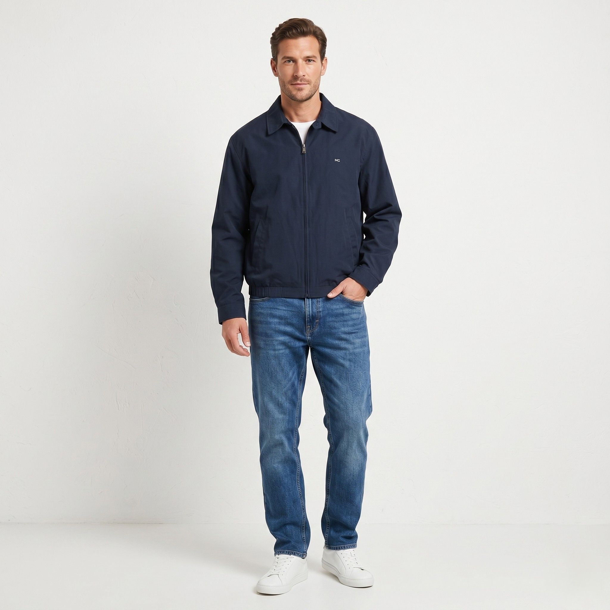 McGregor McGregor Men 54 L Jacket Navy Cotton Outdoor 2256 Size US L / EU 52-54 / 3 - 1 Thumbnail