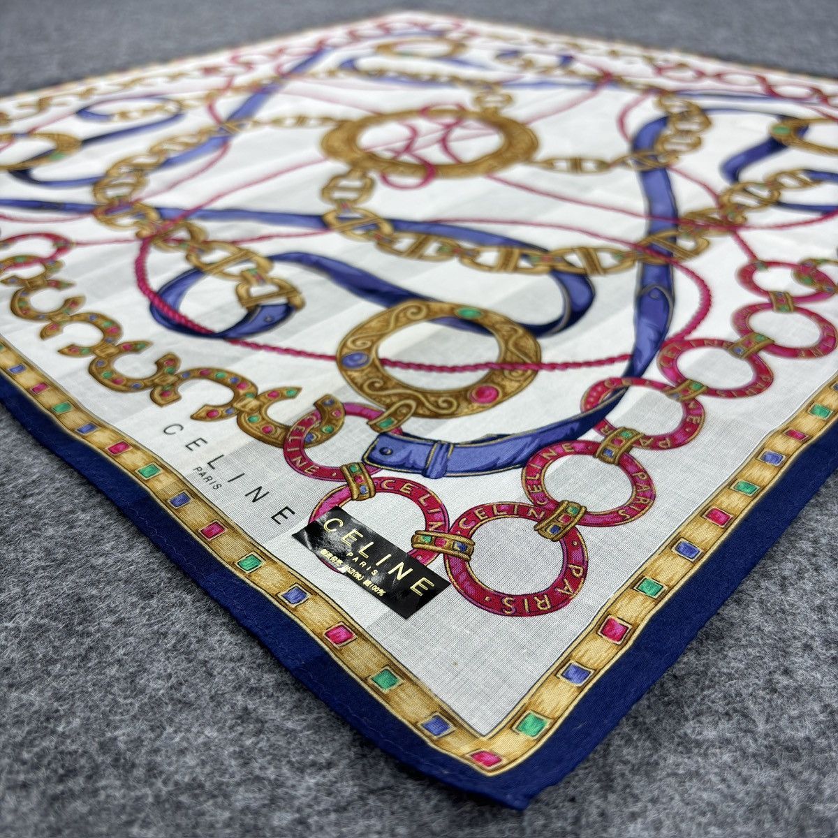 Celine × Vintage Handkerchief # E011 # Bandana # Neckerchief Size ONE SIZE - 6 Thumbnail