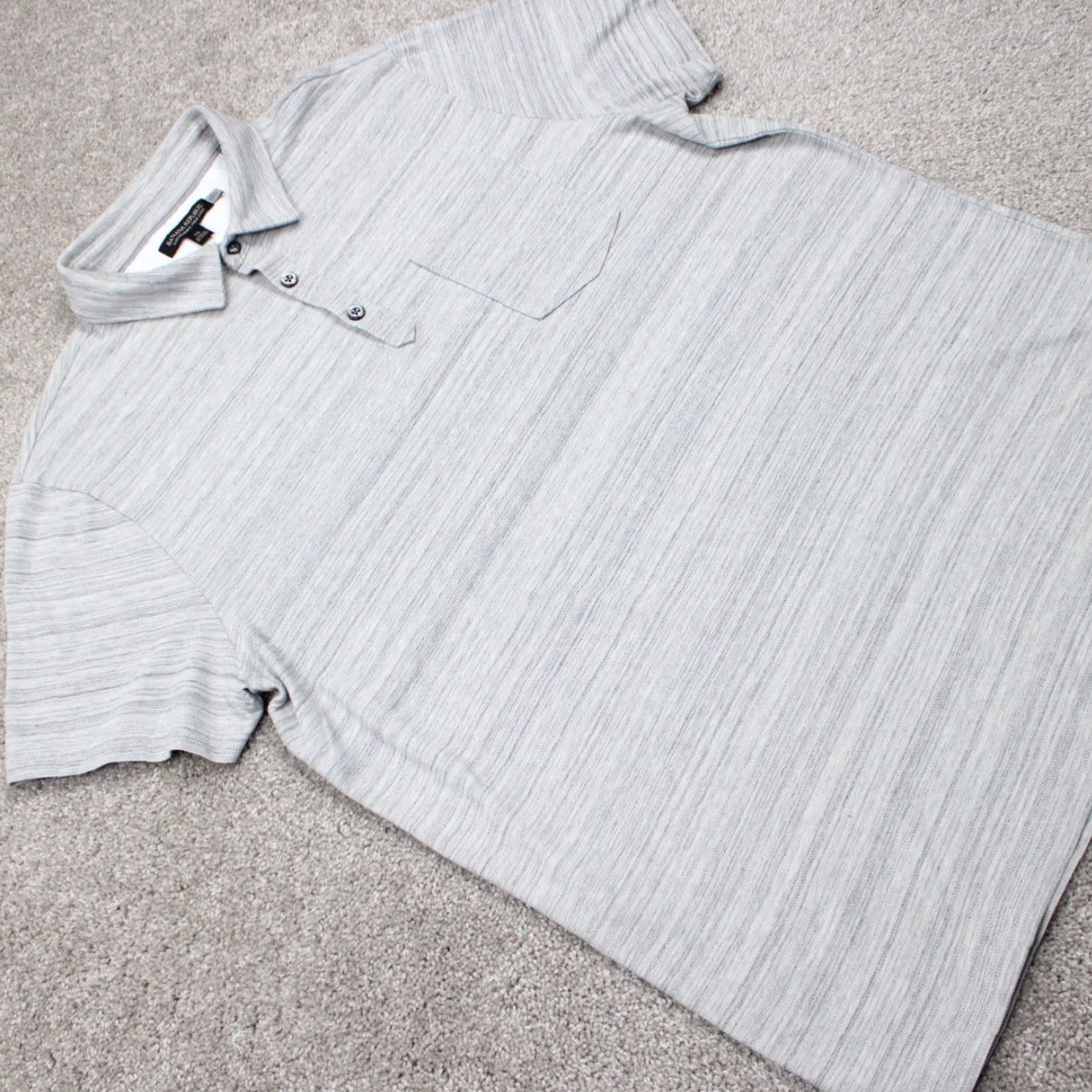 Banana Republic Banana Republic Polo Shirt Mens XL Gray Cotton Stretch Short Sleeve Pique Performance Shirt Shirt Polo Regular Fit Clothing Men Size US XL / EU 56 / 4 - 6 Thumbnail