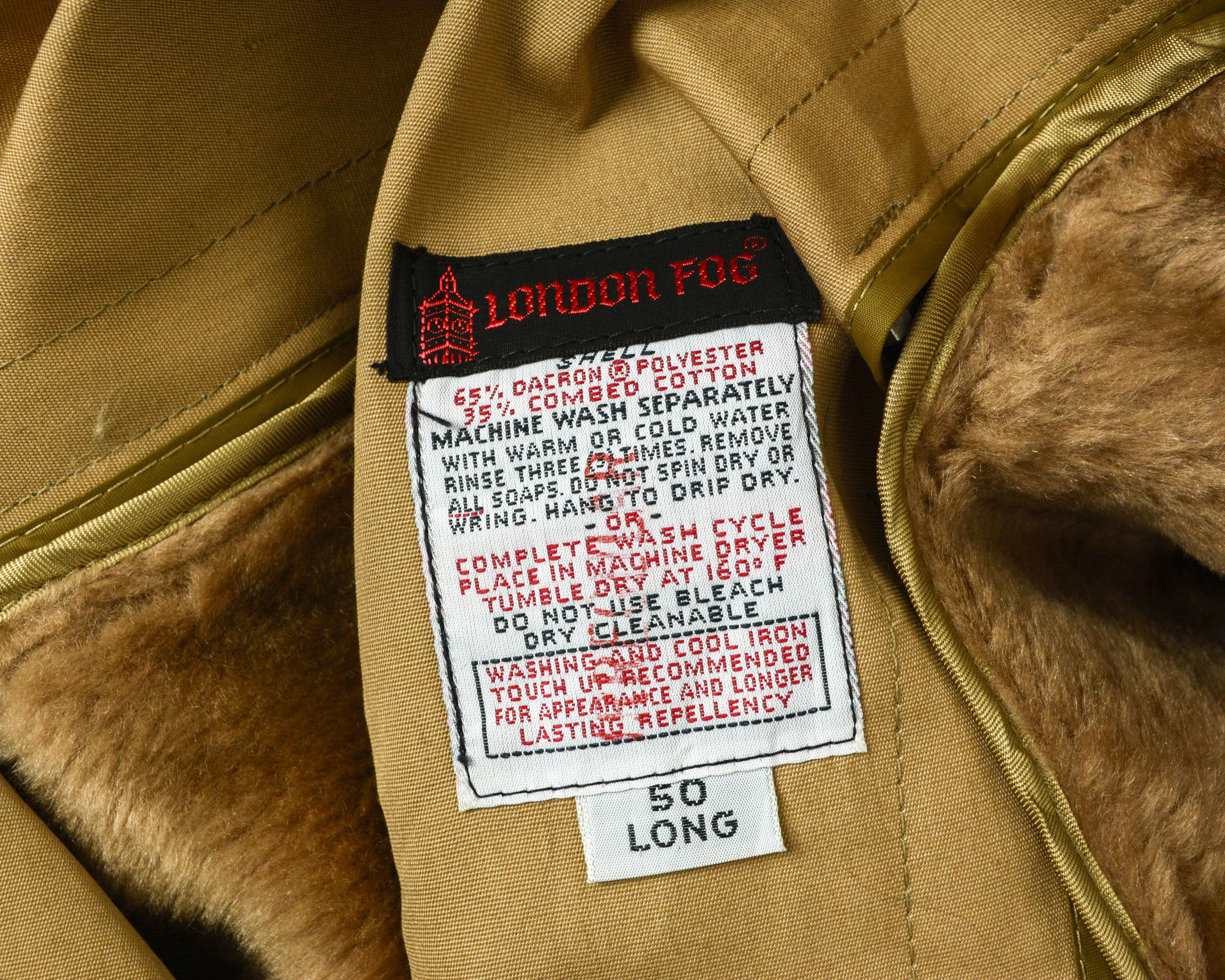 London Fog 70's Trench Coat M Faux Sherpa Fur Lining Rain Mac Jacket Size US M / EU 48-50 / 2 - 5 Thumbnail