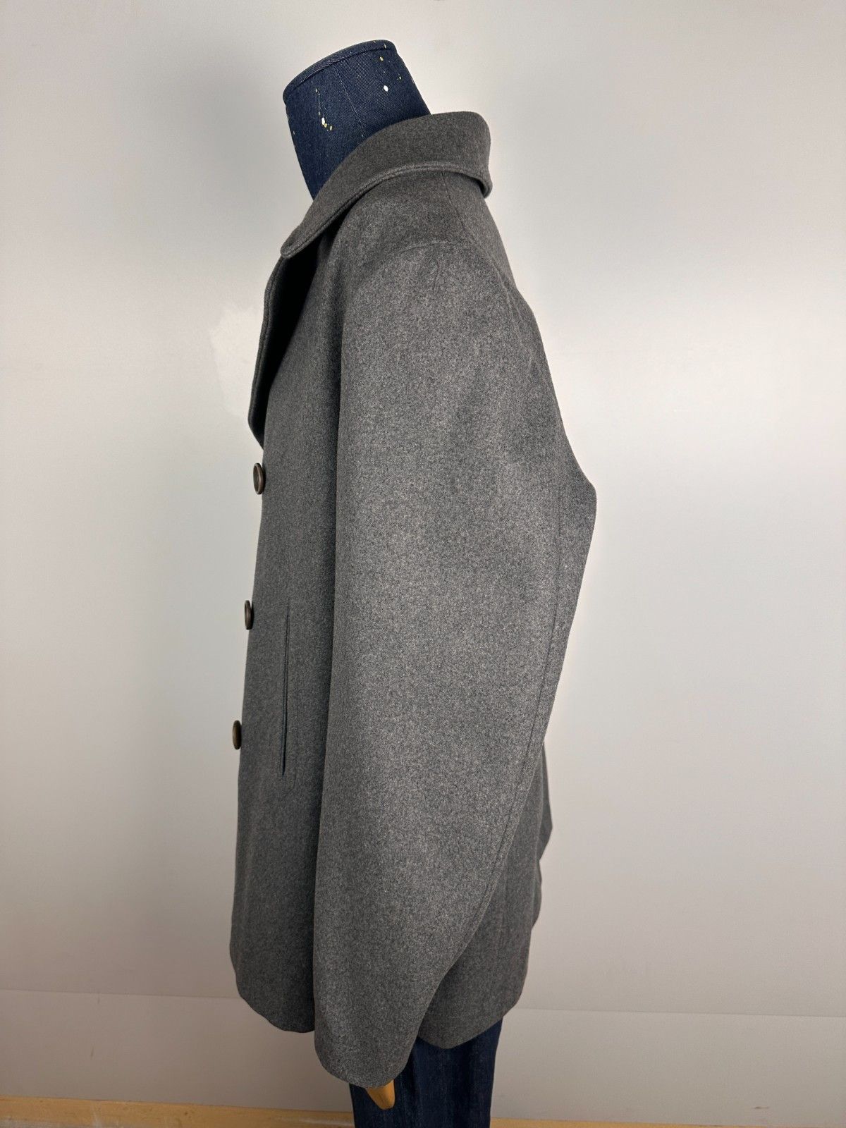Lacoste Lacoste Wool Double Breasted Coat Grey Mens Size XL Size US XL / EU 56 / 4 - 4 Thumbnail