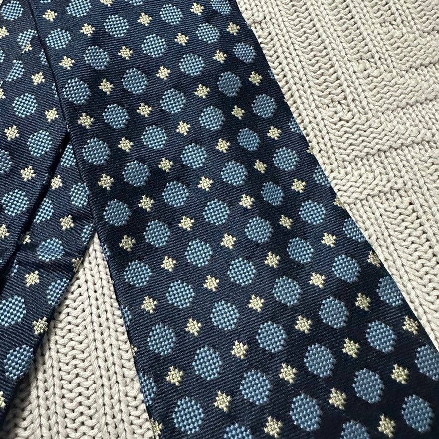 Sulka Sulka blue geometric print French silk tie Size ONE SIZE - 2 Thumbnail