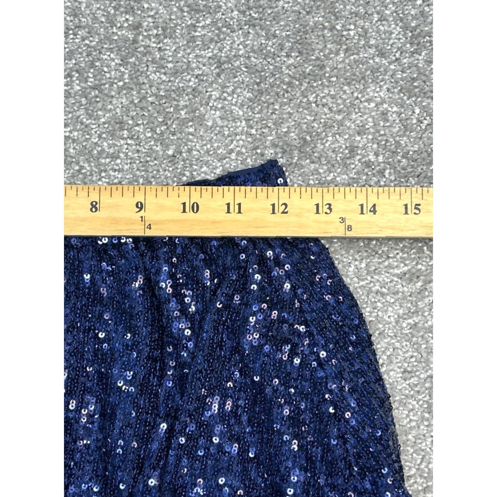 Vineyard Vines Vineyard Vines Skirt Women Medium Blue A Line Tiered Sequin Ruffle Lined Stretch Size 32" / US 10 / IT 46 - 4 Thumbnail