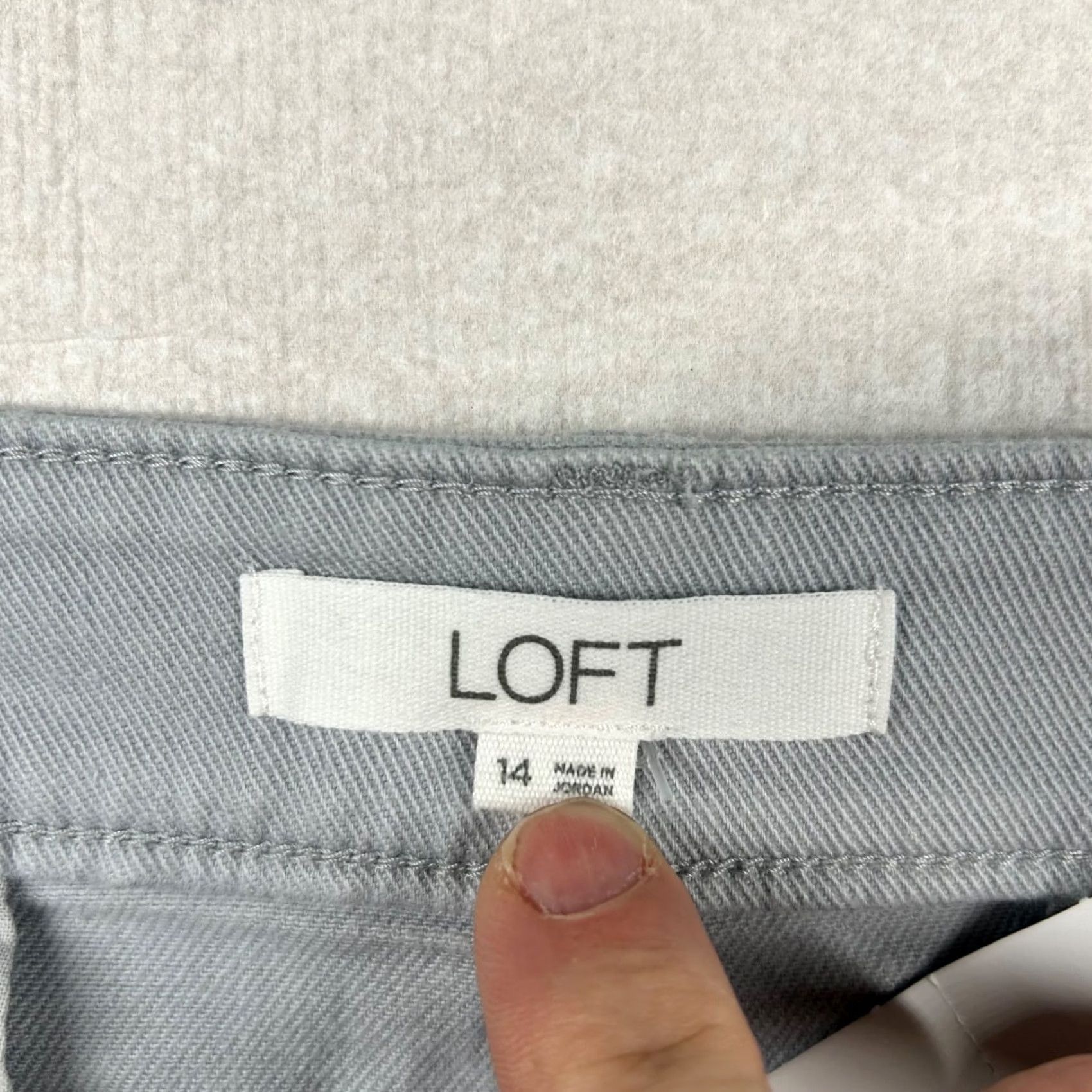 Vintage Loft Pants Womens 14 The Palmer Wide Leg High Rise Twill Gray Silver Size 36" / US 14 / IT 50 - 5 Thumbnail