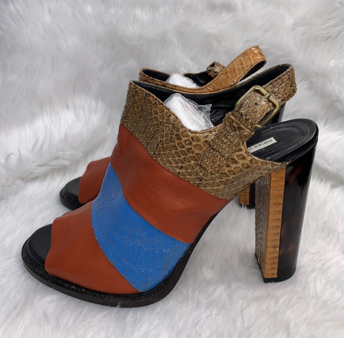 Dries Van Noten Dries Van Noten Snake Skin Heels Size US 9.5 / IT 39.5 - 5 Thumbnail