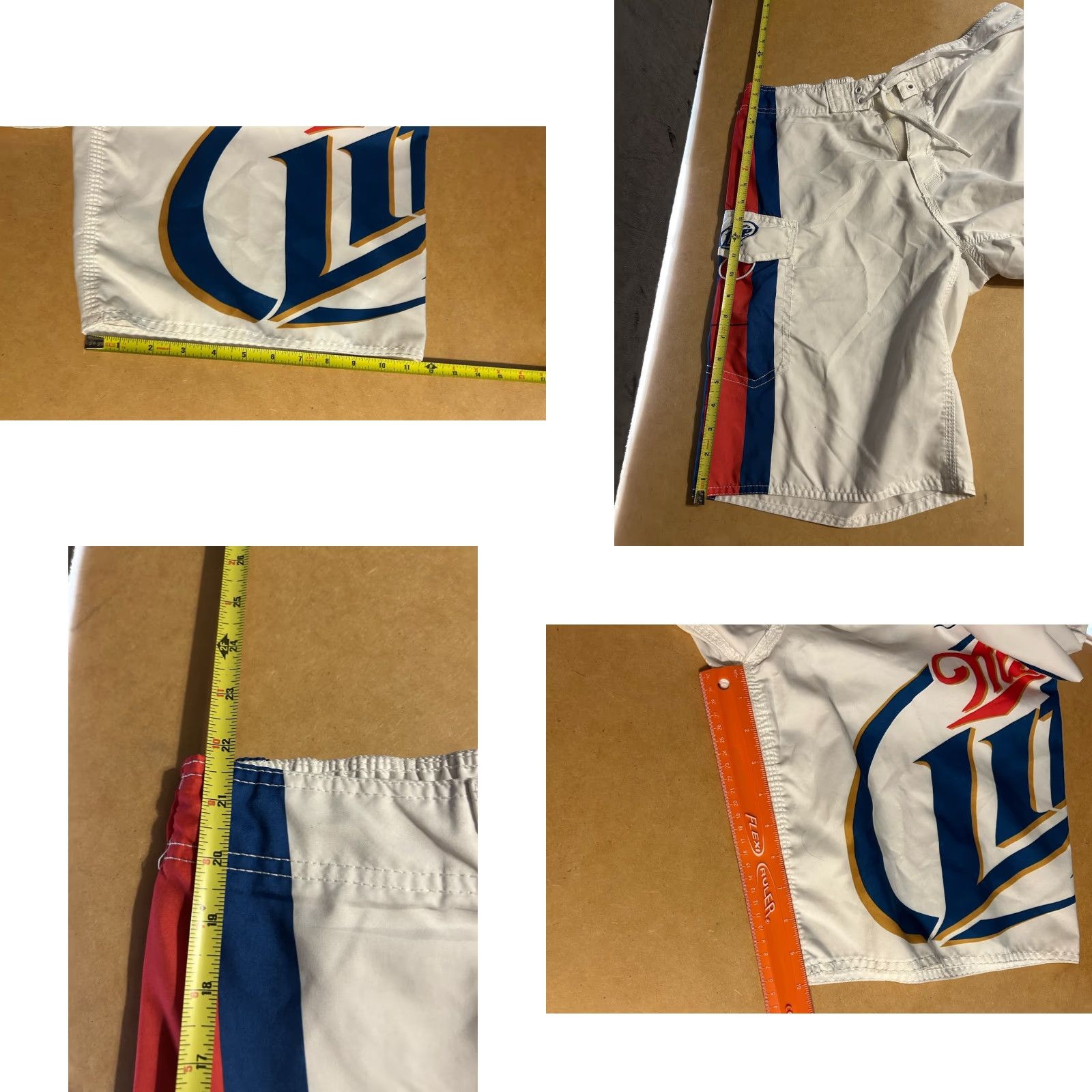 Vintage Miller Lite Swim Trunks Bottom Men 34x10 Pockets Drawstring Beach Surfing Y2K Vintage 2000s Size US 34 / EU 50 - 11 Thumbnail