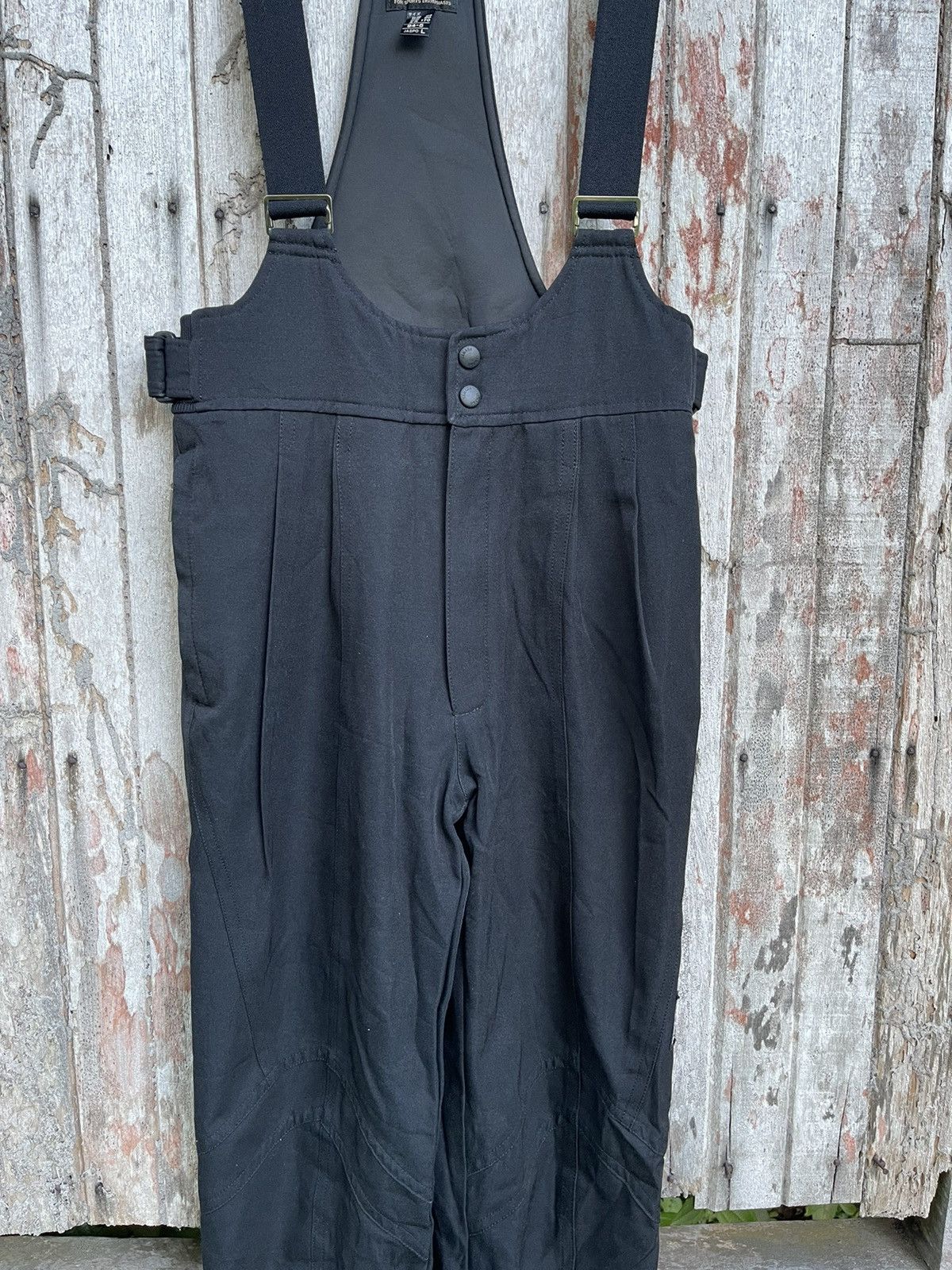 Vintage Yamaha Technical Snow Bib Overalls (Black / JASPO L) Size US 30 / EU 46 - 3 Thumbnail