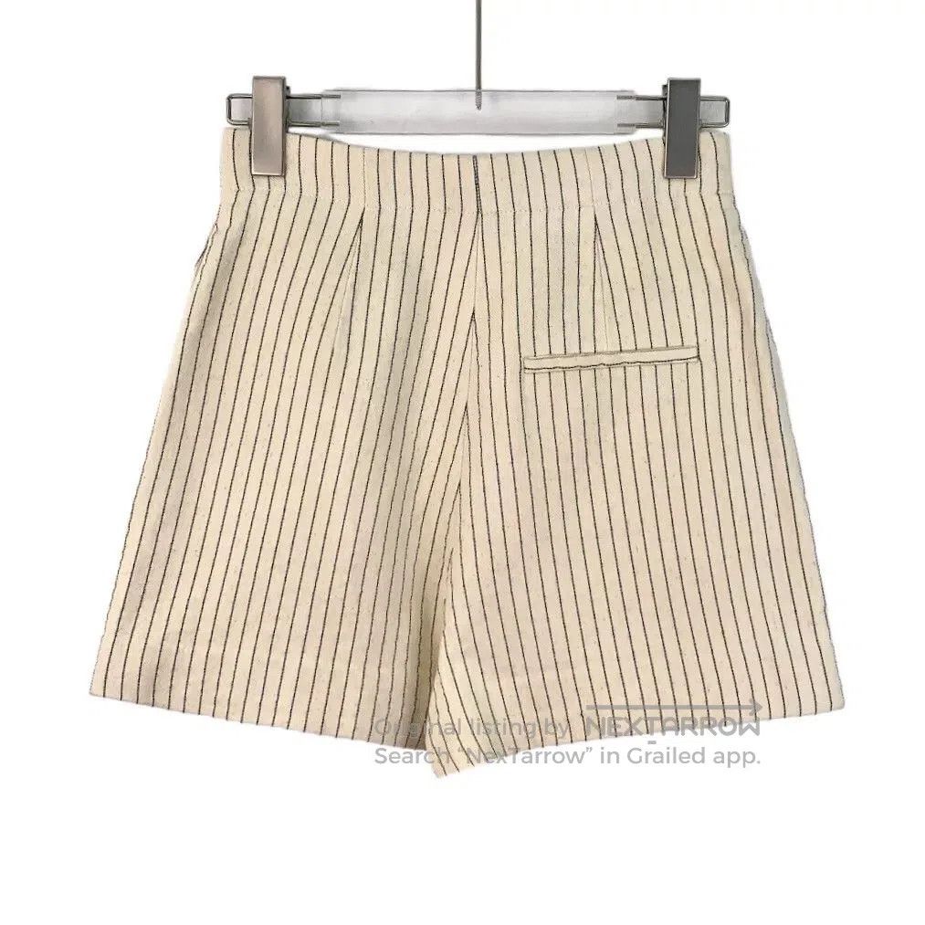 Dior dior beige striped cotton casual shorts. Size US 34 / EU 50 - 2 Thumbnail