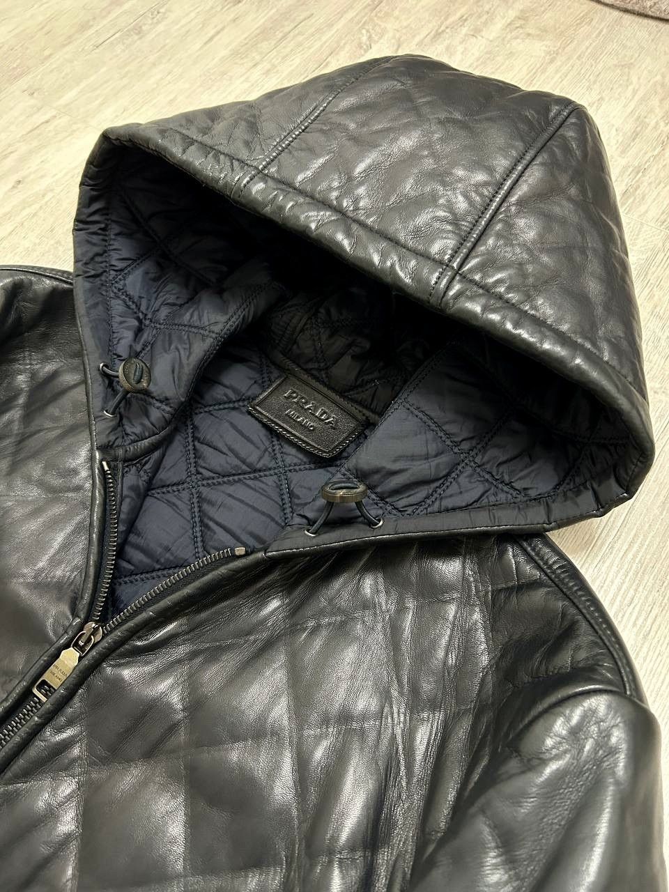 Prada Prada Mainline Luxurious Dark Ink Nappa Lamb Quilted Jacket Size US M / EU 48-50 / 2 - 11 Thumbnail