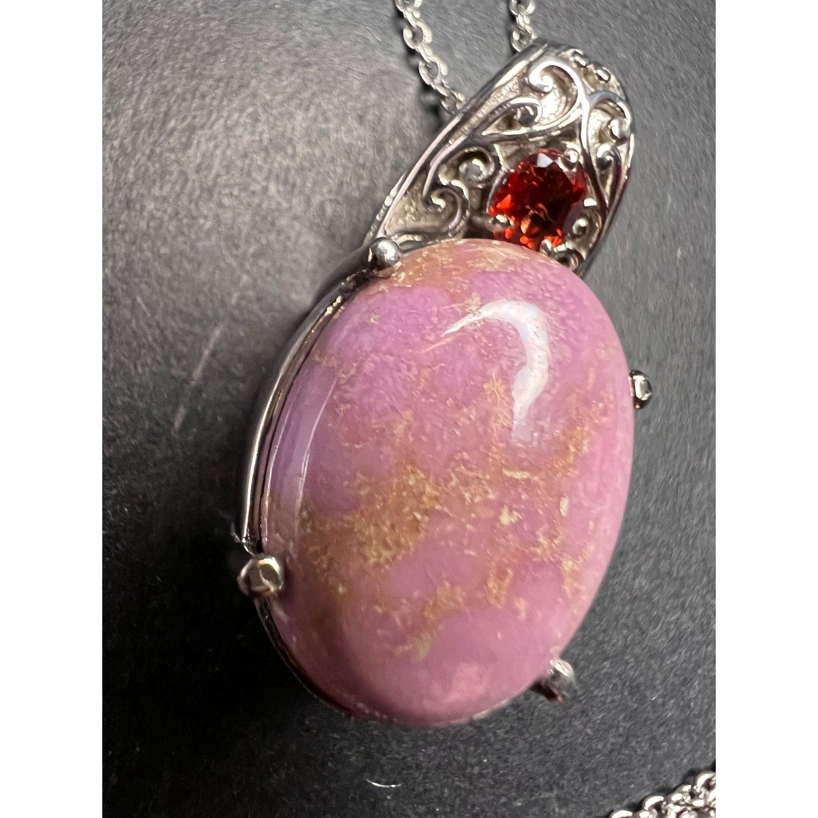 Other NEW Phosphosiderite and garnet stainless steel necklace Size ONE SIZE - 5 Thumbnail