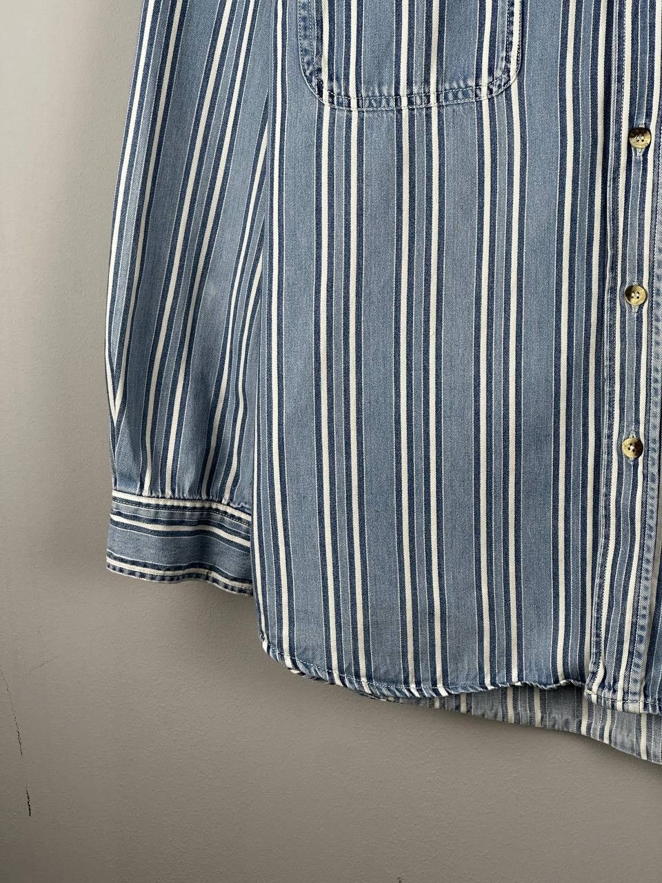 Levi's Vintage Clothing Rare 90s Striped Levi’s Vintage Denim Shirt Long Sleeve Size US L / EU 52-54 / 3 - 4 Thumbnail