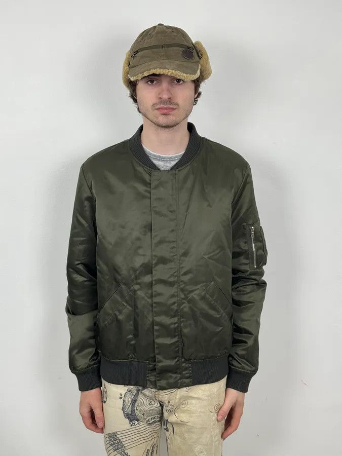 A.P.C. A.P.C. Dark Satin Green Bomber Jacket Size US M / EU 48-50 / 2 - 2 Thumbnail