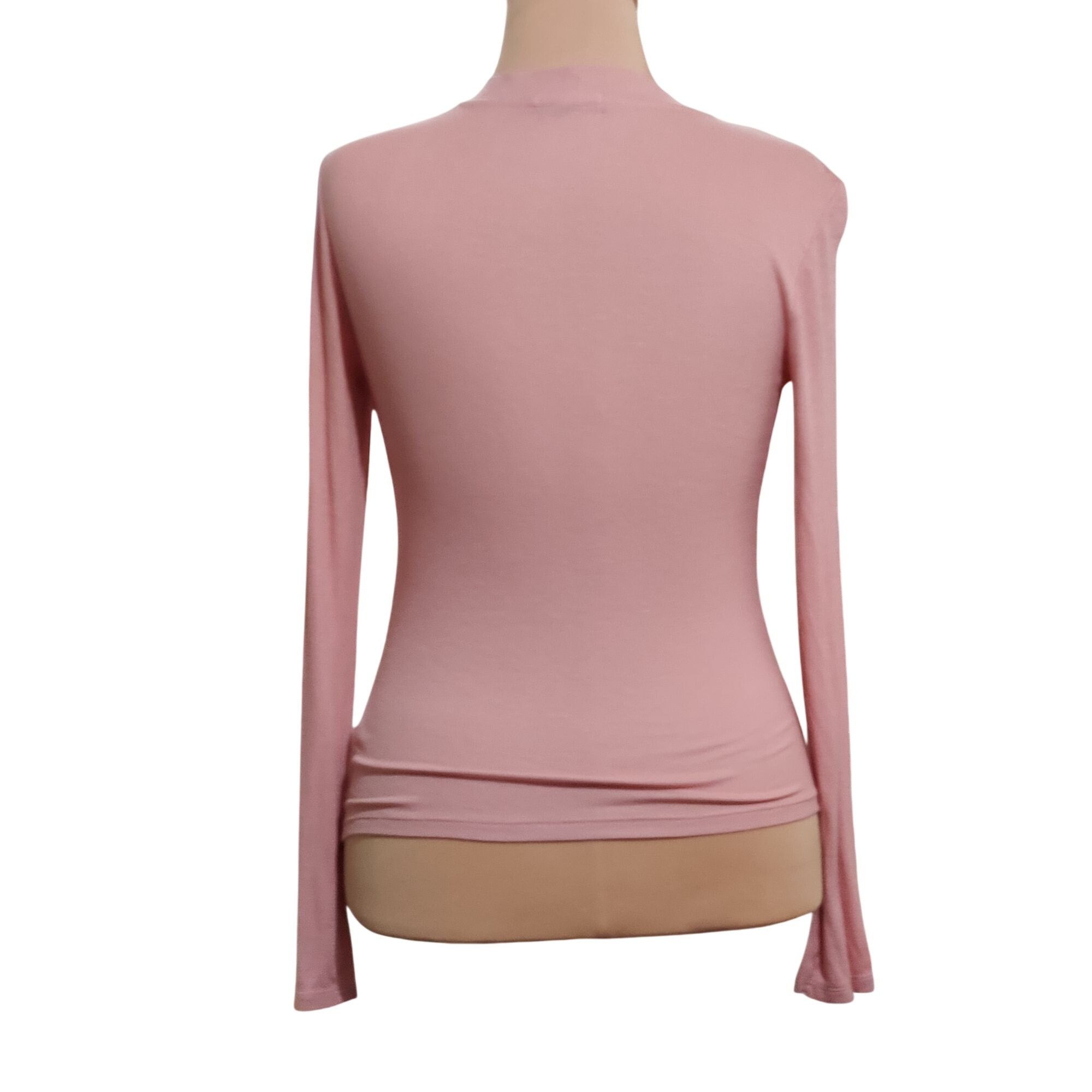 Other Timing L Pink Ribbed High Neck Top Long Sleeve Lightweight S Size L / US 10 / IT 46 - 5 Thumbnail