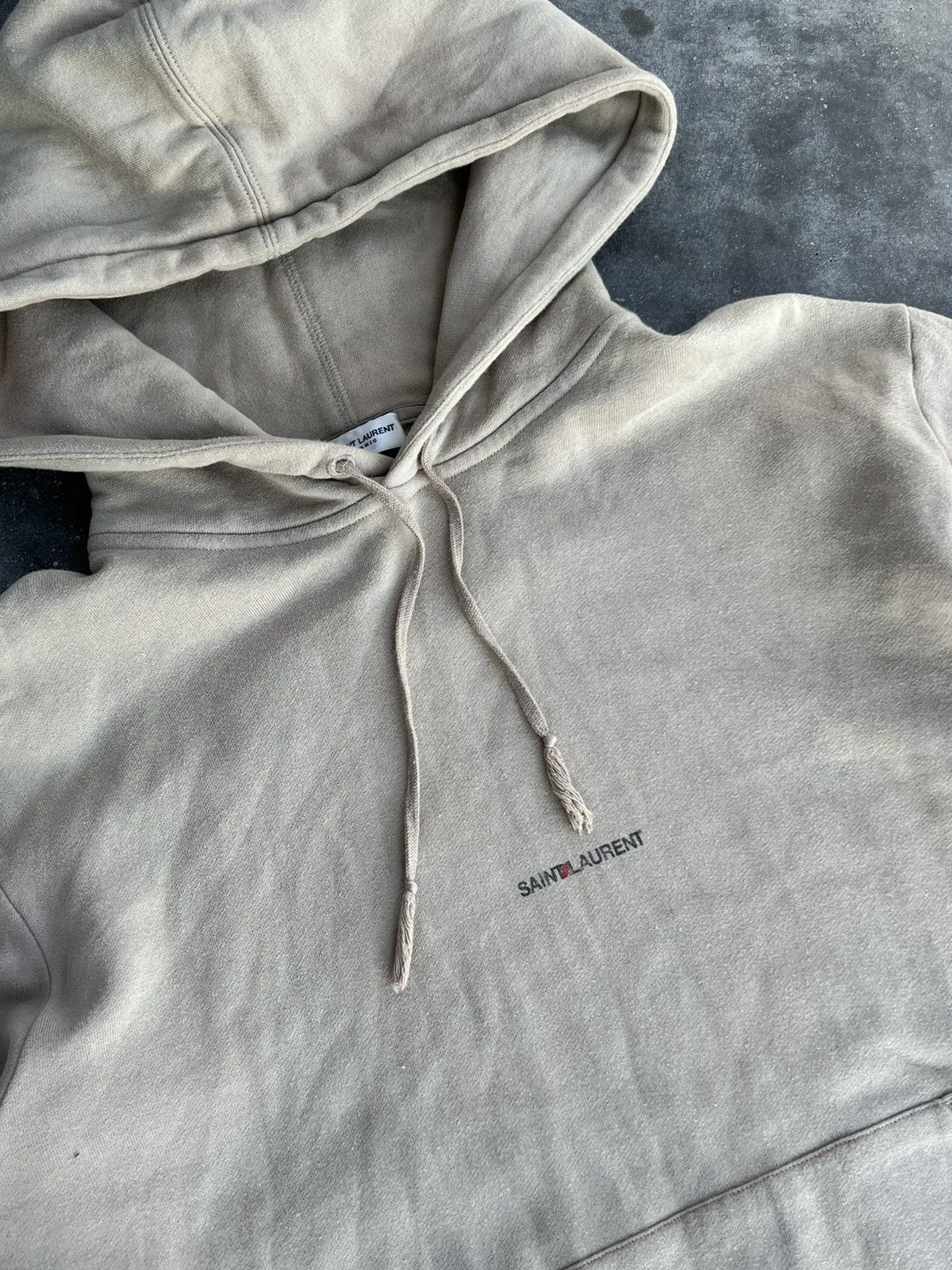 Hedi Slimane Hedi Slimane Saint Laurent Paris small logo hoodie beige Size US L / EU 52-54 / 3 - 1 Thumbnail