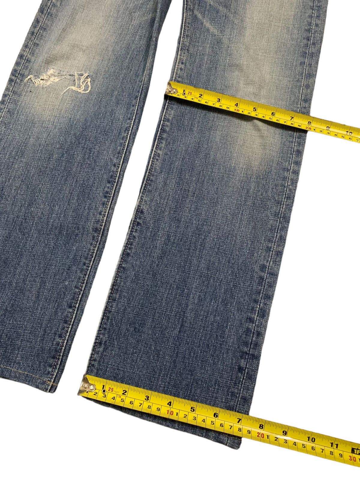 Japanese Brand Vintage Y2K Quadro Medio Button Fly Distressed Grunge Jeans Size US 29 - 15 Thumbnail