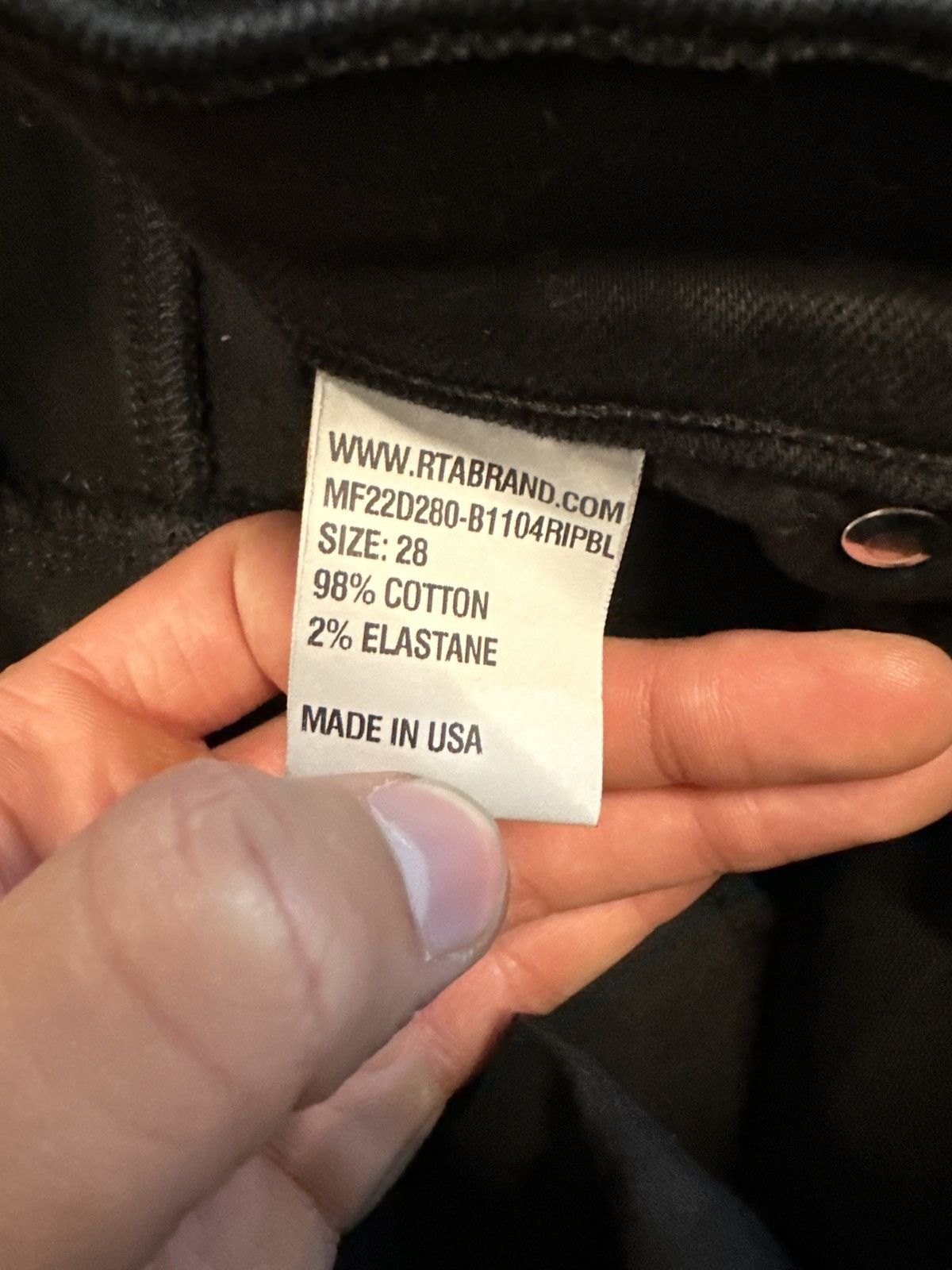 Rta RTA Bevel Distressed Black Denim Jeans Size 28 Size US 28 / EU 44 - 6 Thumbnail