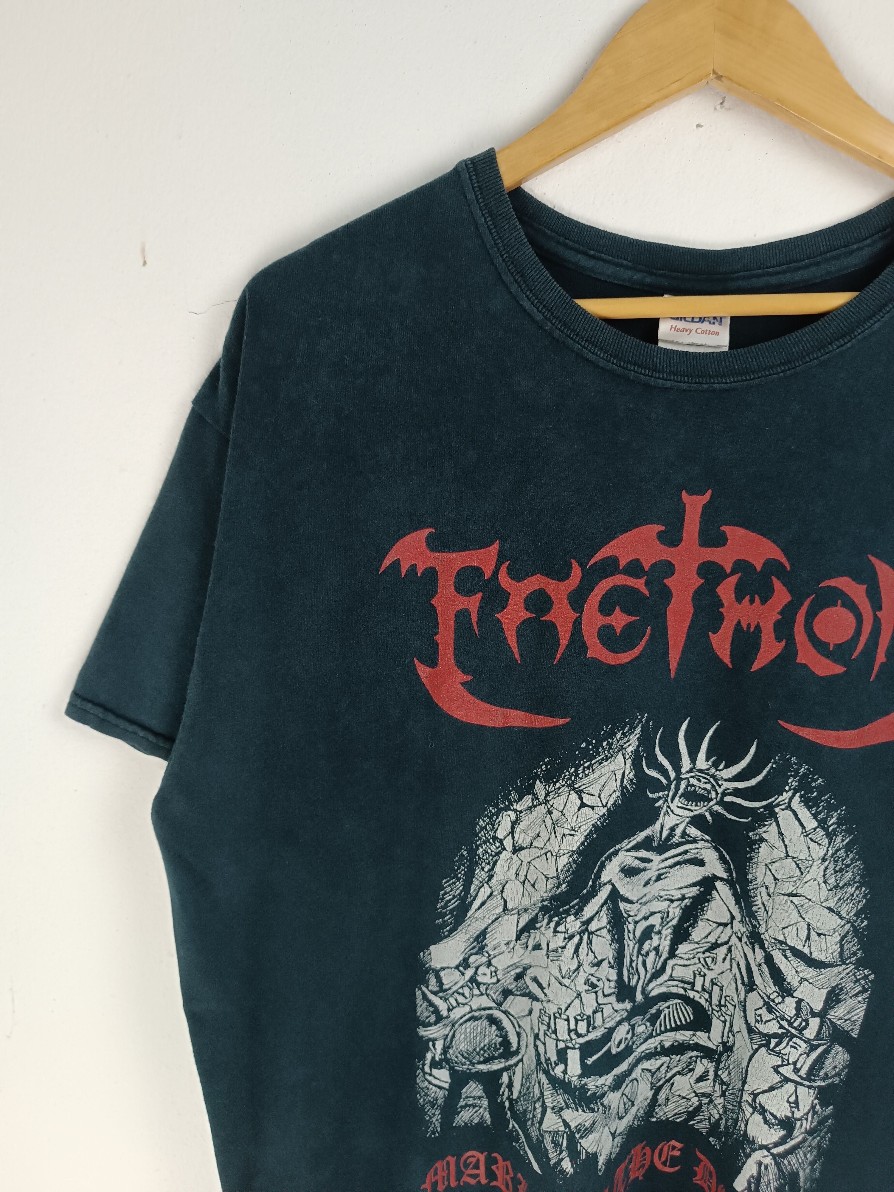 Band Tees VINTAGE FAETHOM MARK OF THE DEVIL behemoth belphegor emperor Size US L / EU 52-54 / 3 - 6 Thumbnail