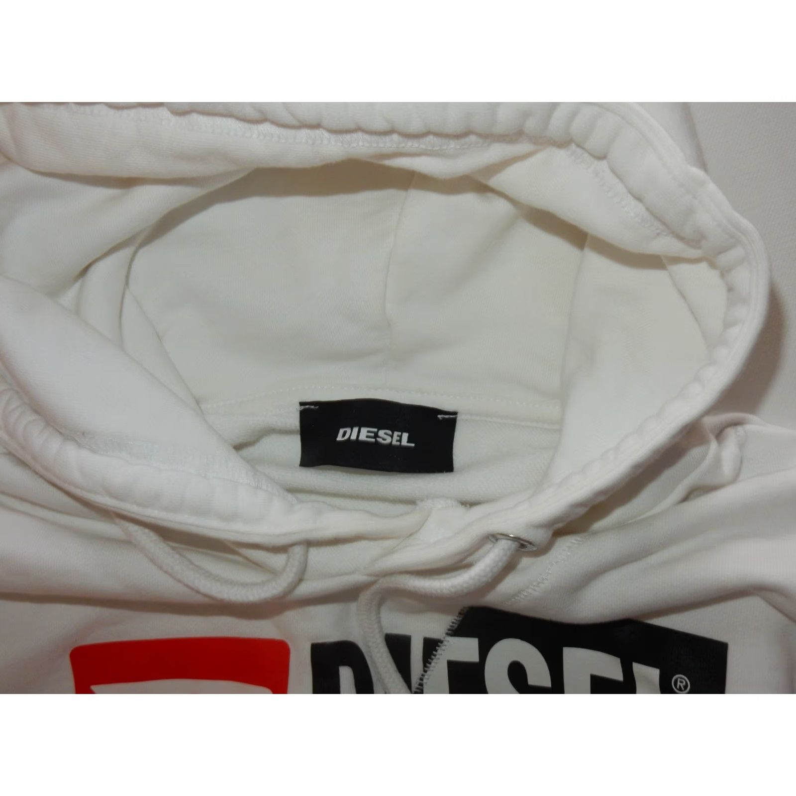 Diesel Diesel Men's Hooded Sweater Size S White Cotton Pullover Hooded Regular Solid Mens Sweater Size US S / EU 44-46 / 1 - 5 Thumbnail