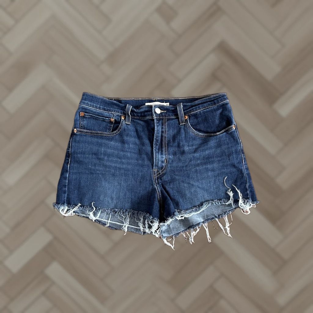 Levi's Levi's Women's High Rise Denim Jean Shorts Regular Fit Size 30 Blue Size 30" / US 8 / IT 44 - 1 Thumbnail