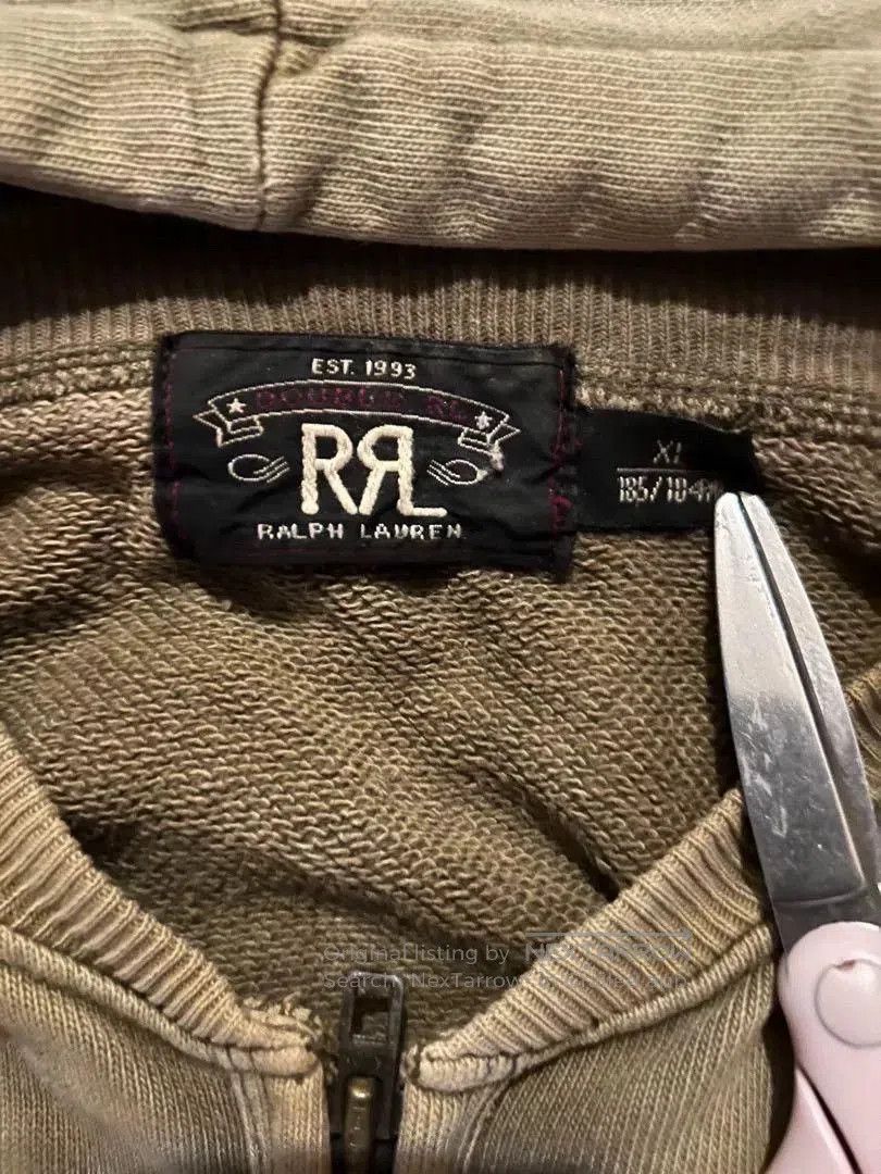 RRL Ralph Lauren vintage military green hooded sweatshirt. Size US XL / EU 56 / 4 - 4 Thumbnail