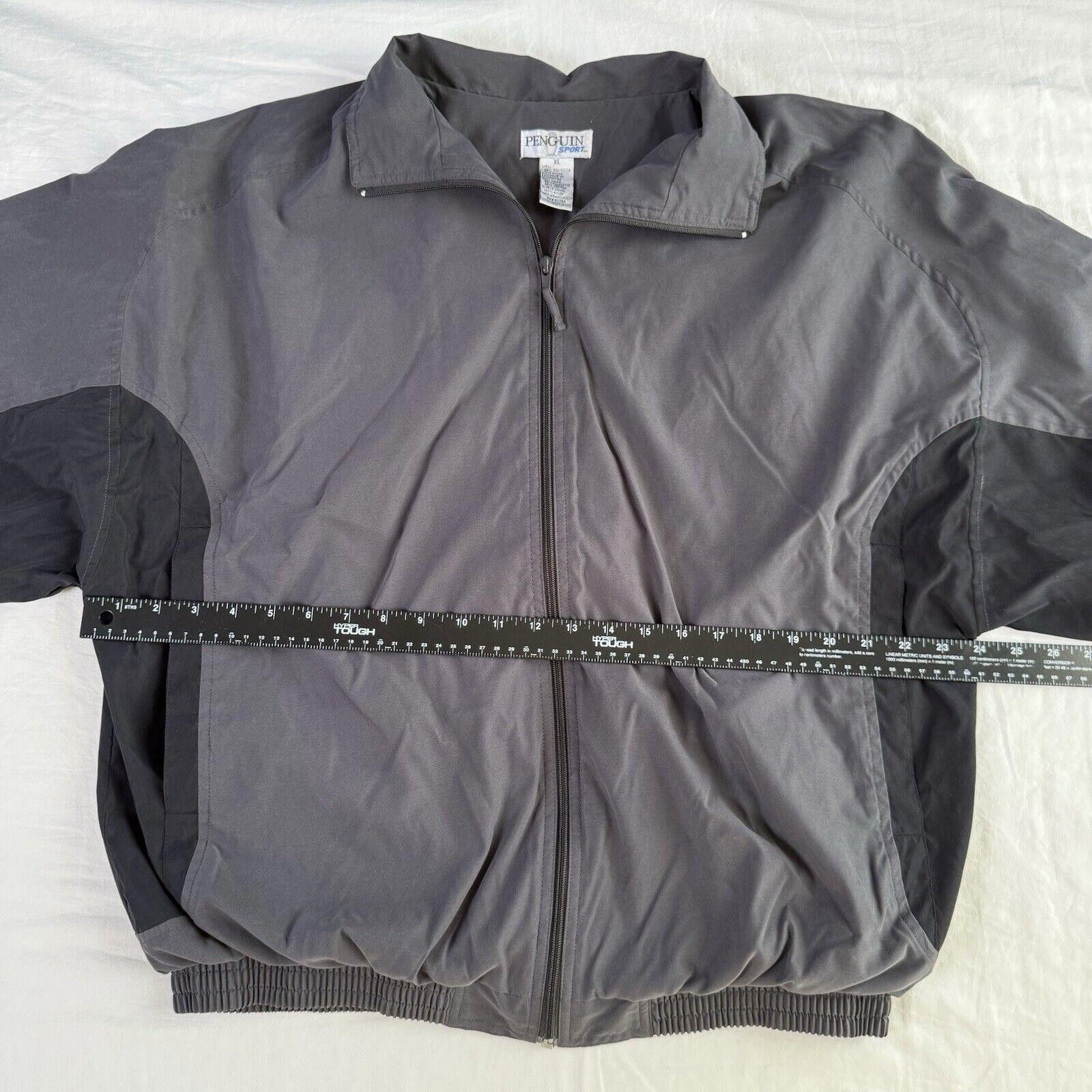 Designer Vintage Penguin Sport Windbreaker Jacket Size XL Gray Size US XL / EU 56 / 4 - 4 Thumbnail