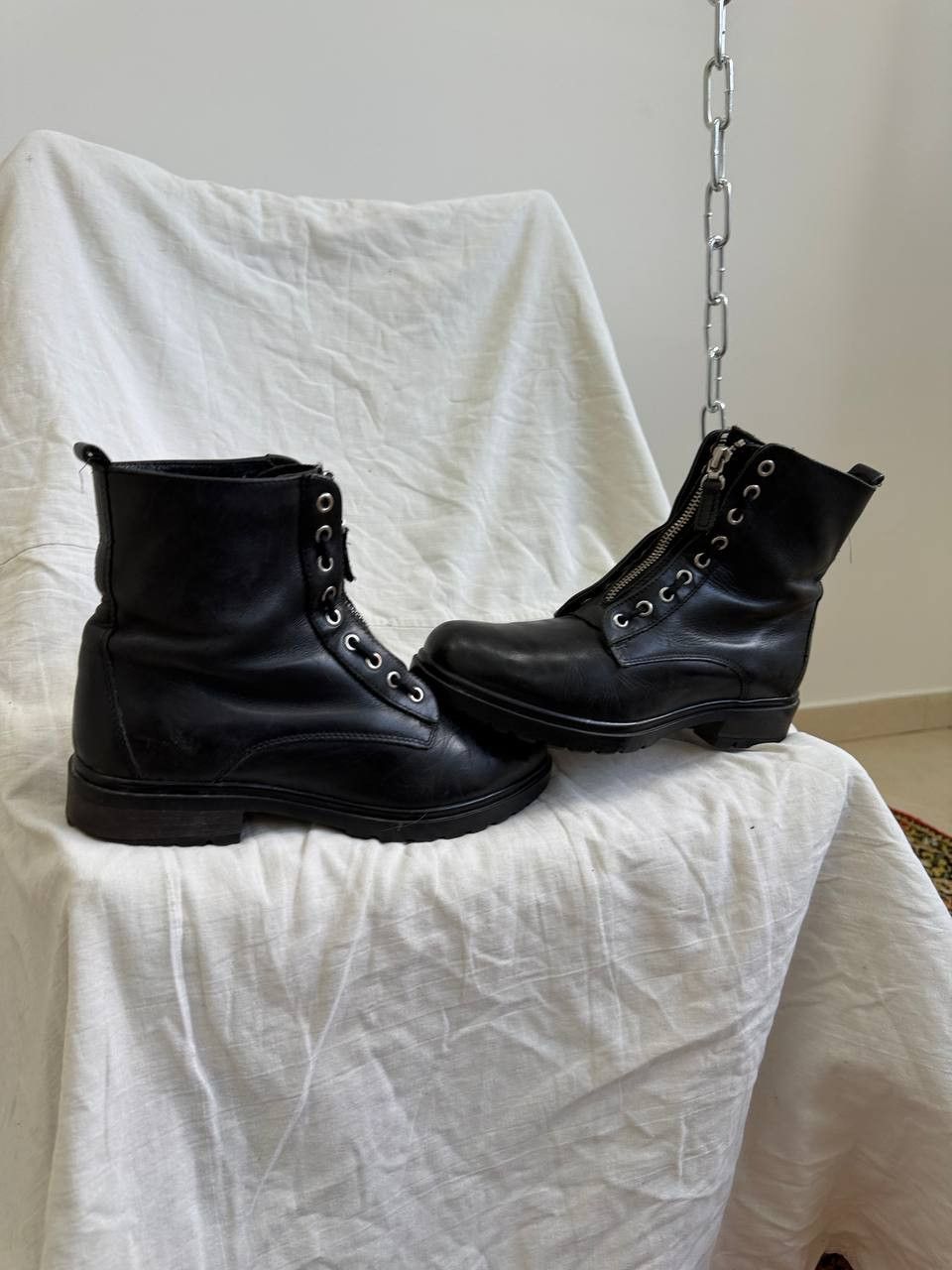 A.S.98 Vintage 90s Leather A.S.98 Guidi vibe ankle zip guidi vibe Size US 7 / IT 37 - 7 Thumbnail
