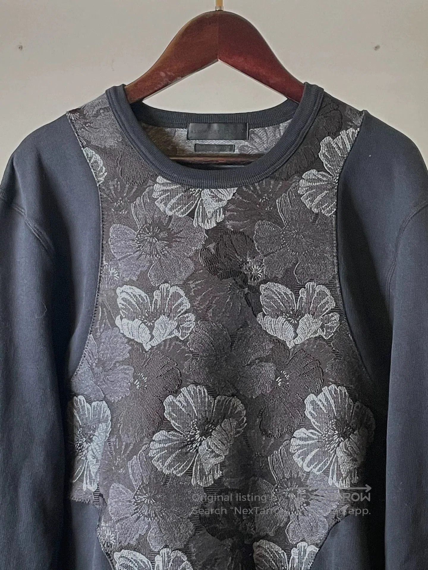 Alexander McQueen Black Floral Pattern Long Sleeve Sweatshirt. Size US M / EU 48-50 / 2 - 3 Thumbnail