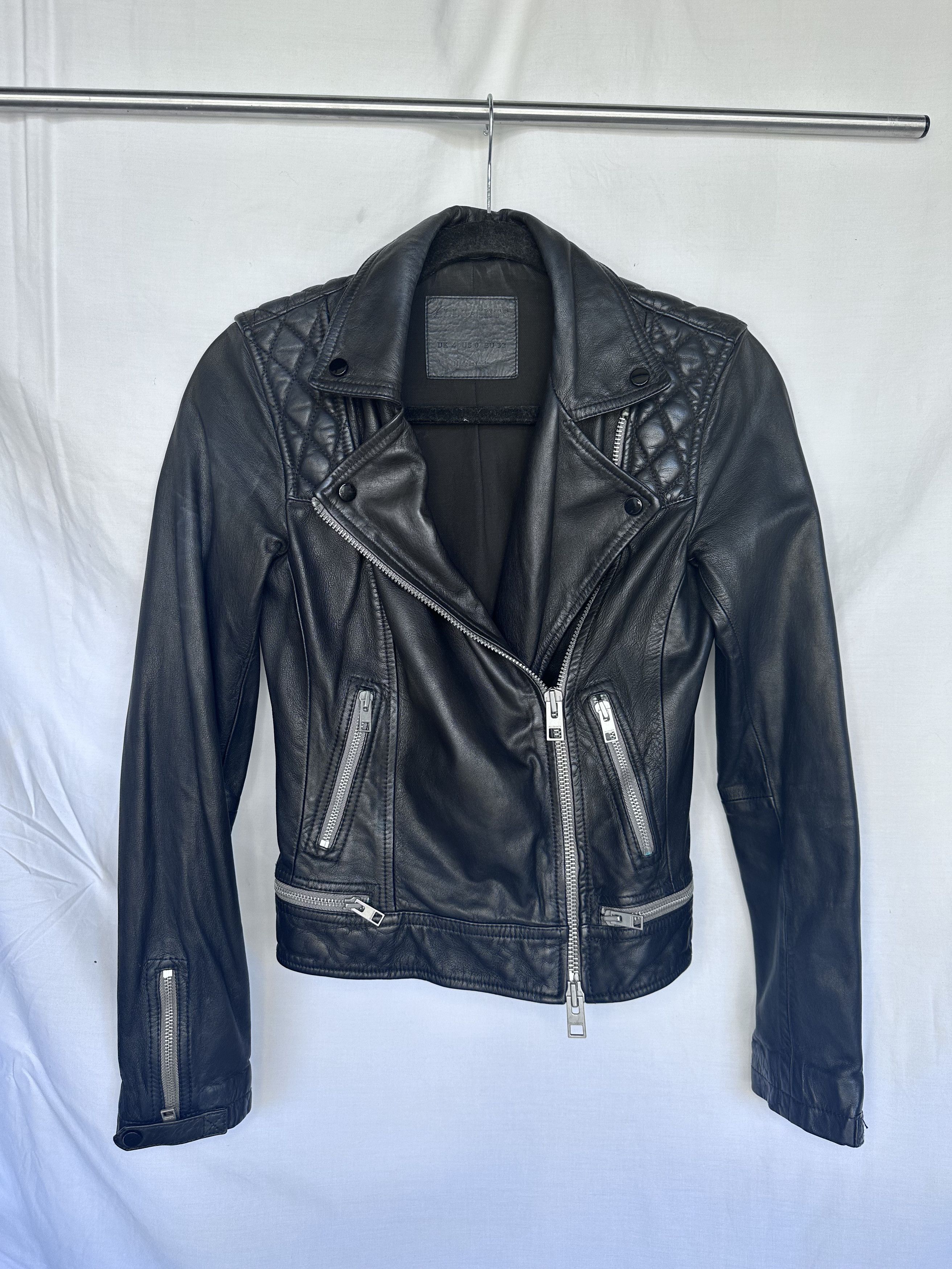 Allsaints ALLSAINTS | Cargo Leather Bike Jacket Size XS / US 0-2 / IT 36-38 - 9 Thumbnail
