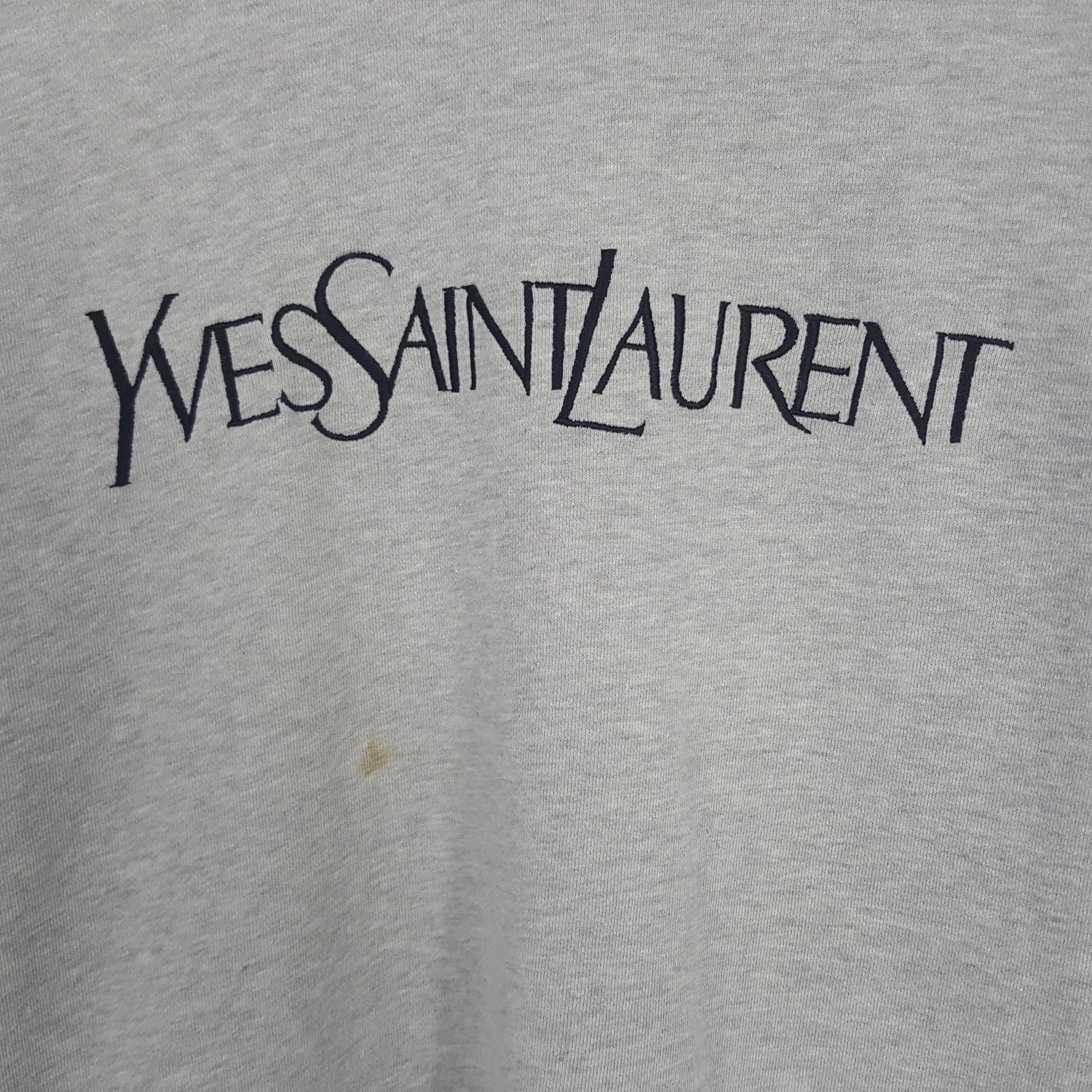 Vintage × Yves Saint Laurent Vintage Yves Saint Laurent Spell Out Logo Sweatshirt Size US XS / EU 42 / 0 - 2 Thumbnail