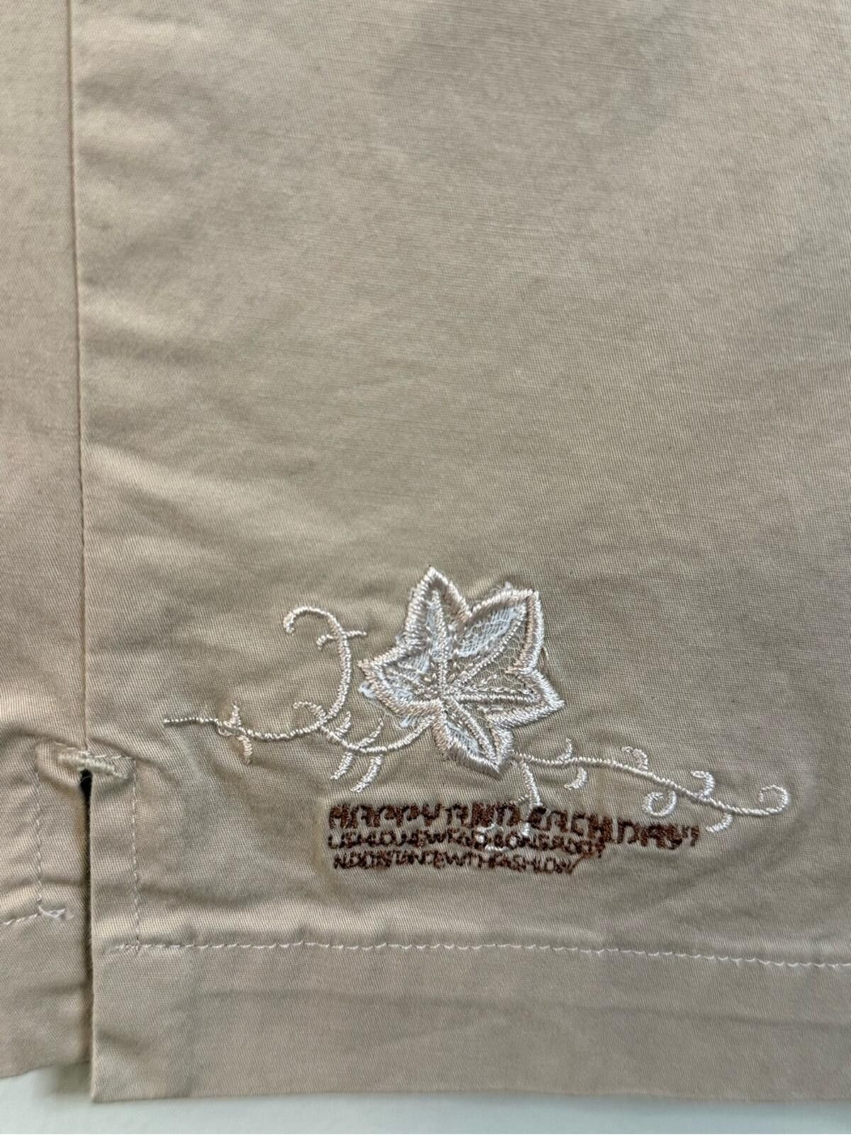 Other Lishiqi floral & positive affirmation khaki pants 28” waist Size 28" / US 6 / IT 42 - 4 Thumbnail