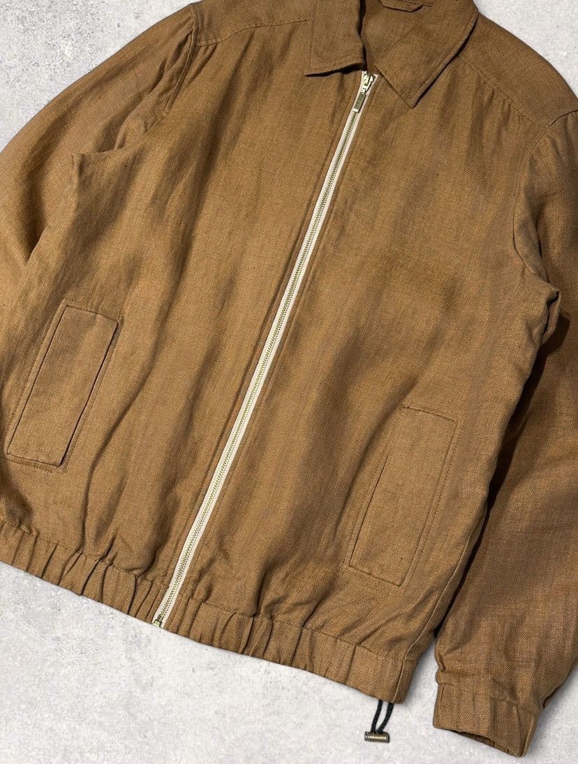 Japanese Brand linen work collared jacket Size US L / EU 52-54 / 3 - 3 Thumbnail