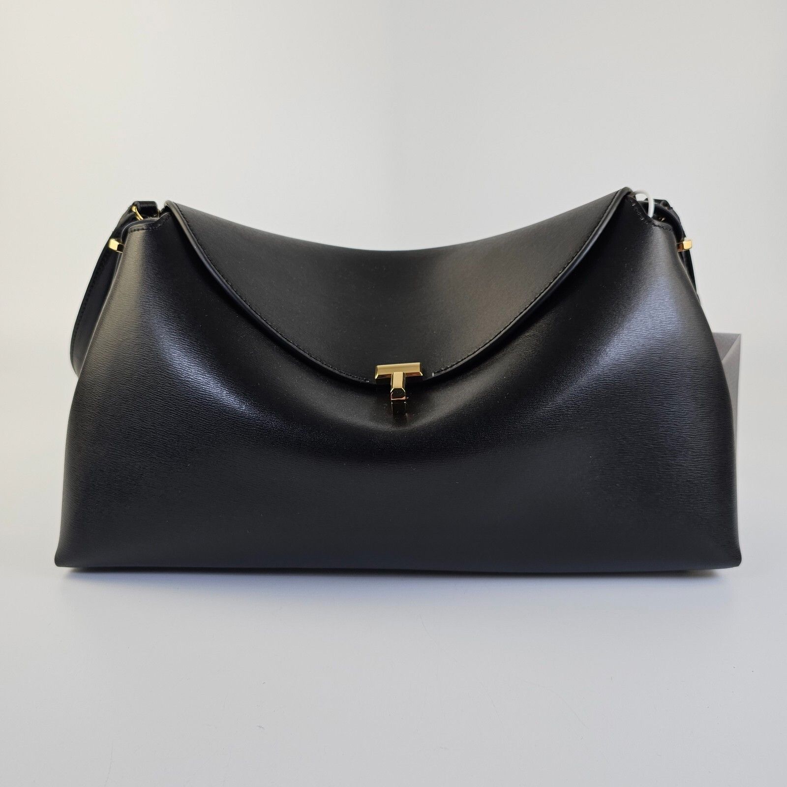 Toteme TOTEME T-Lock Black/Gold Leather Top Handle Bag New Size ONE SIZE - 1 Thumbnail