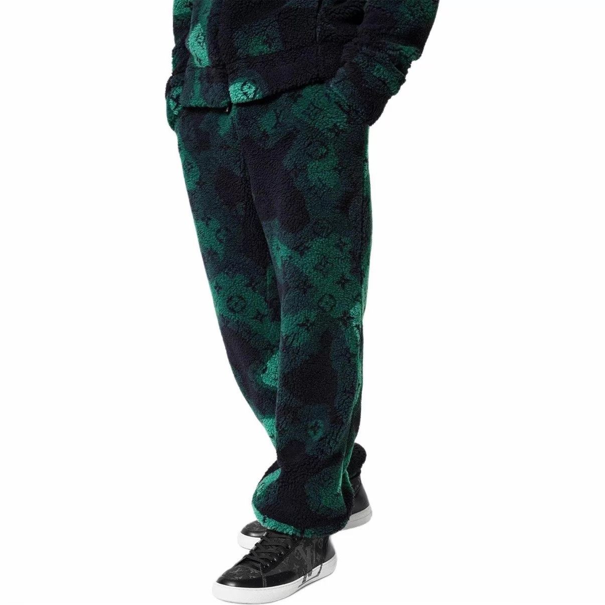 Louis Vuitton LV Teddy Fleece Gradient Print Sweatpants Green L Size US 34 / EU 50 - 7 Thumbnail