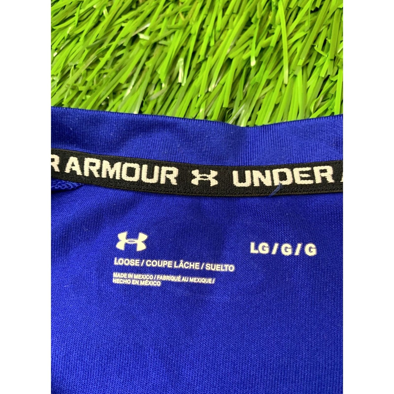 Under Armour Nike Under Armour 2022 Men Training Compression Shirt Jersey Large L Blue Jersey T-Shirt Mens Size US L / EU 52-54 / 3 - 4 Thumbnail