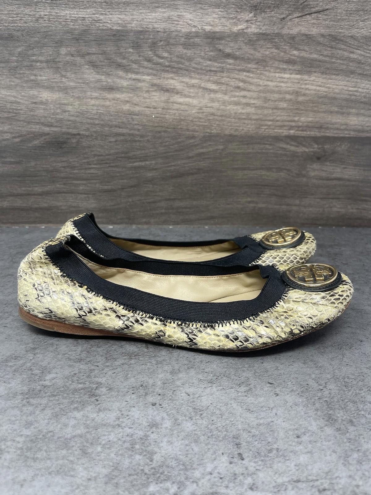 Other Tory Burch Shoes Womens Size 8 Caroline Snake Print Flats Size US 8 / IT 38 - 3 Thumbnail