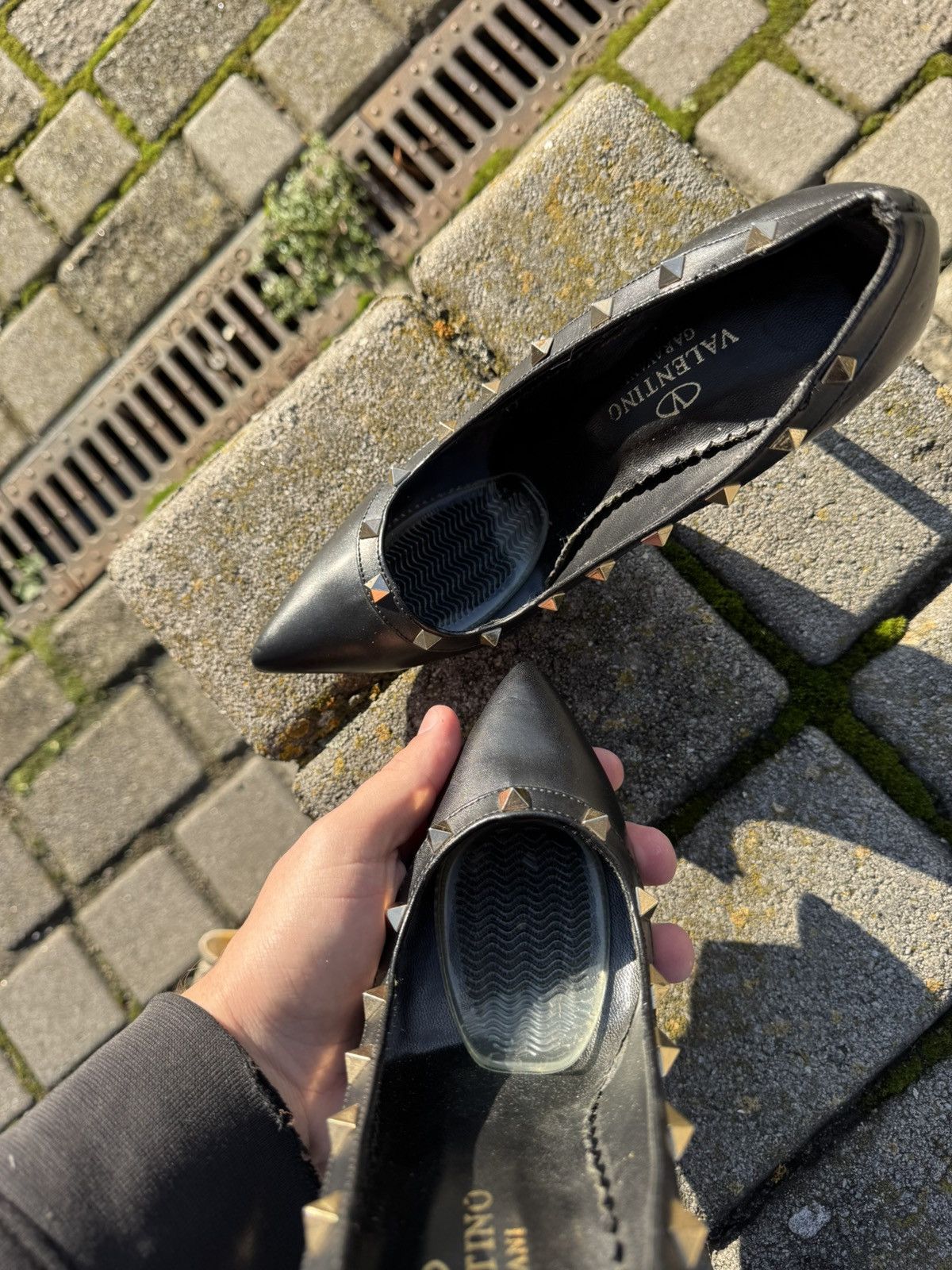Valentino Valentino Garavani Rockstud Slingback Stiletto Leather Heels Size US 10 / IT 40 - 6 Thumbnail