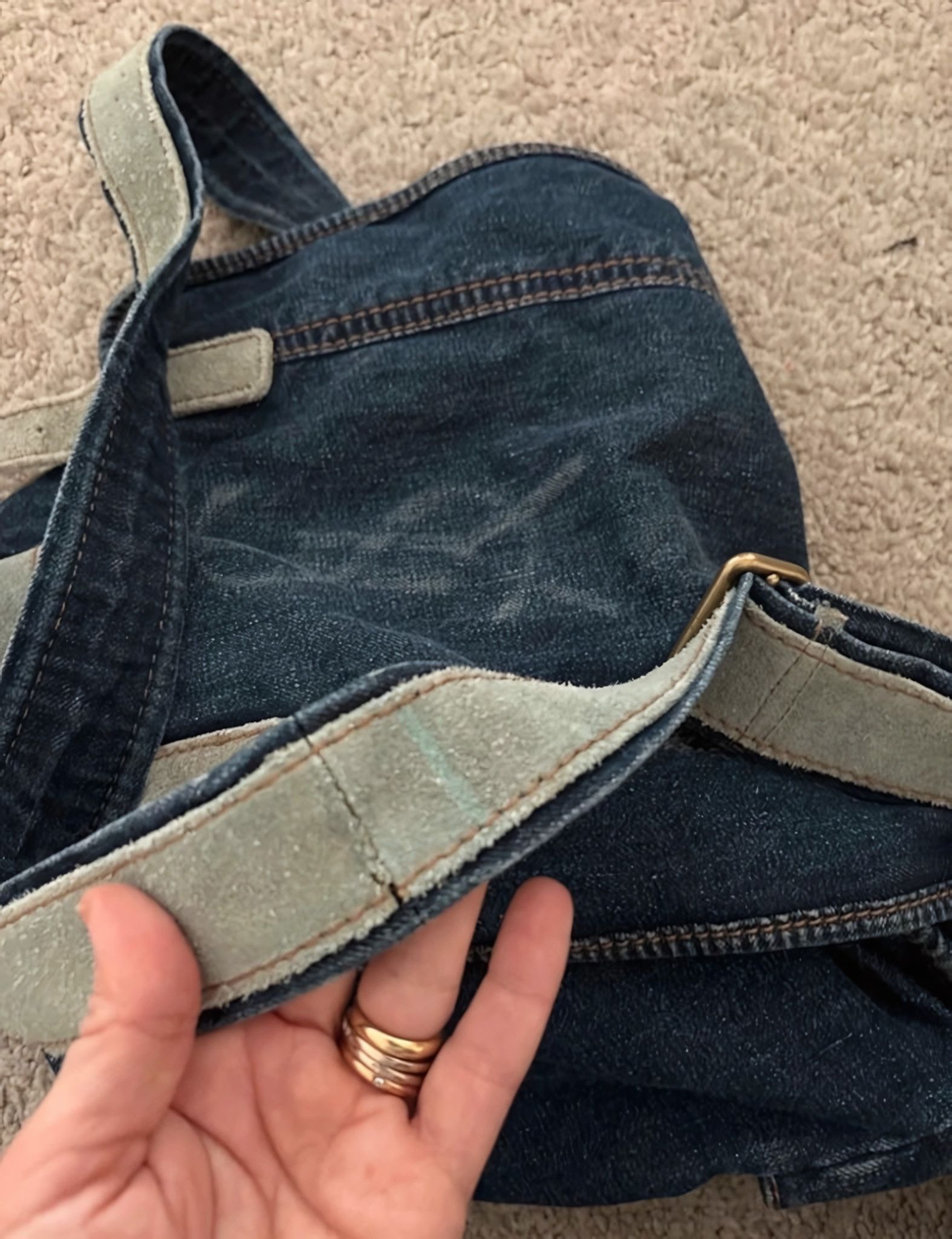 Saint Laurent Paris RIVE GAUCHE CROSSBODY DENIM BAG BY TOM FORD Size ONE SIZE - 4 Thumbnail