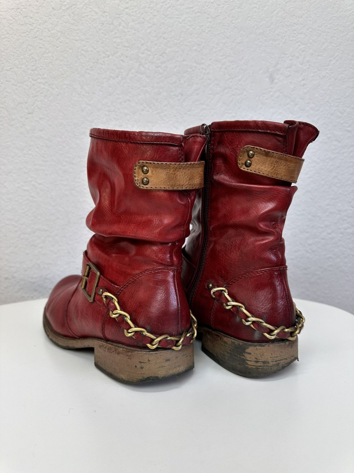 If Six Was Nine Vintage Real Leather Boots Hight As 98 Guidi Style Rick 424 Size US 9 / IT 39 - 6 Thumbnail