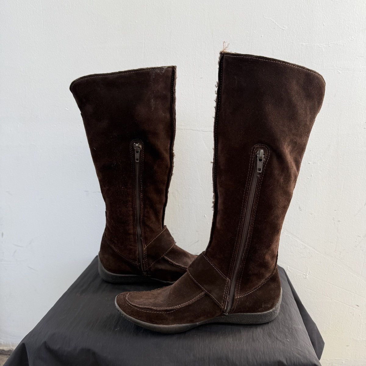 If Six Was Nine Vintage Suede leather Brown Knee High Boots Size US 7 / IT 37 - 7 Thumbnail